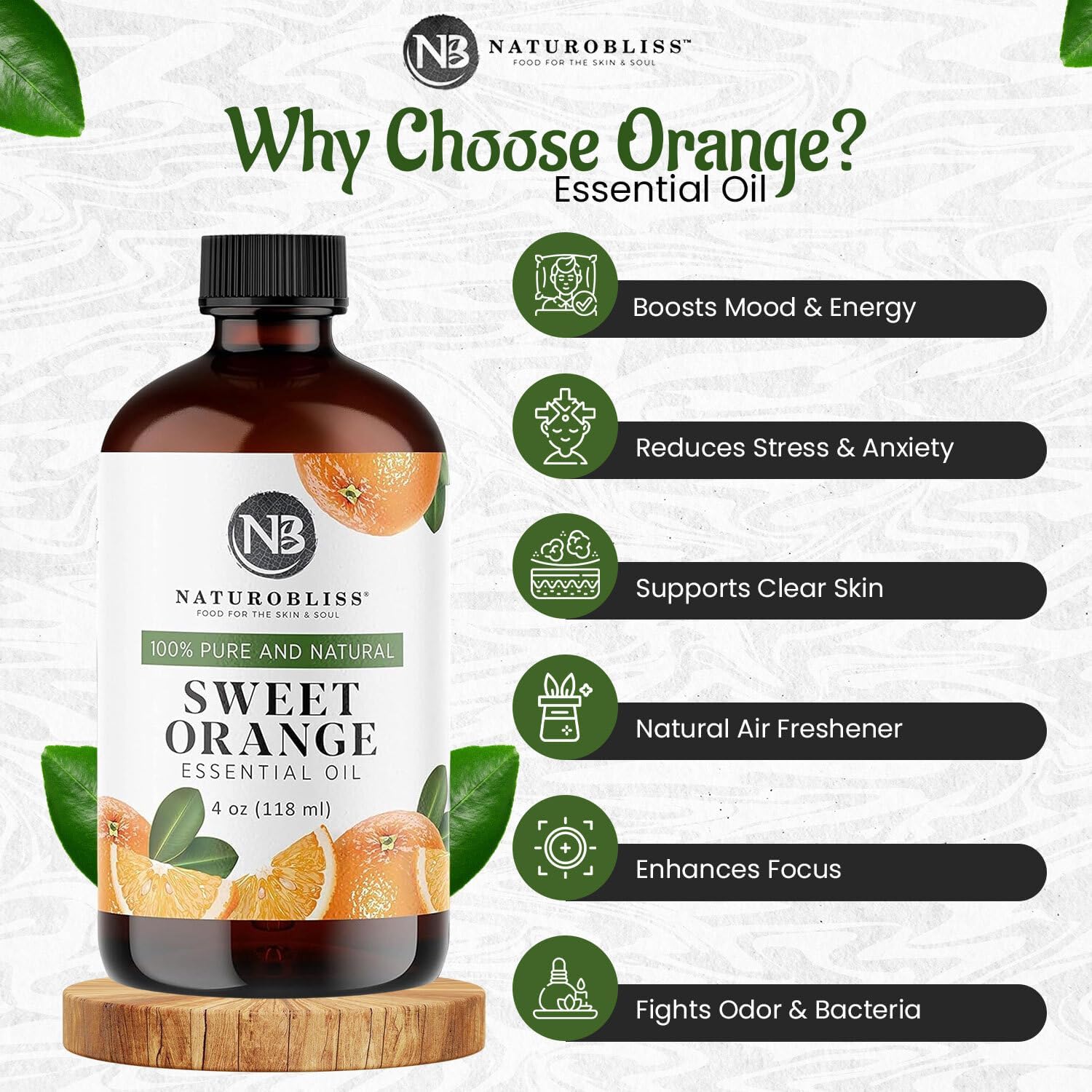 NaturoBliss Sweet Orange Essential Oil - Image 3