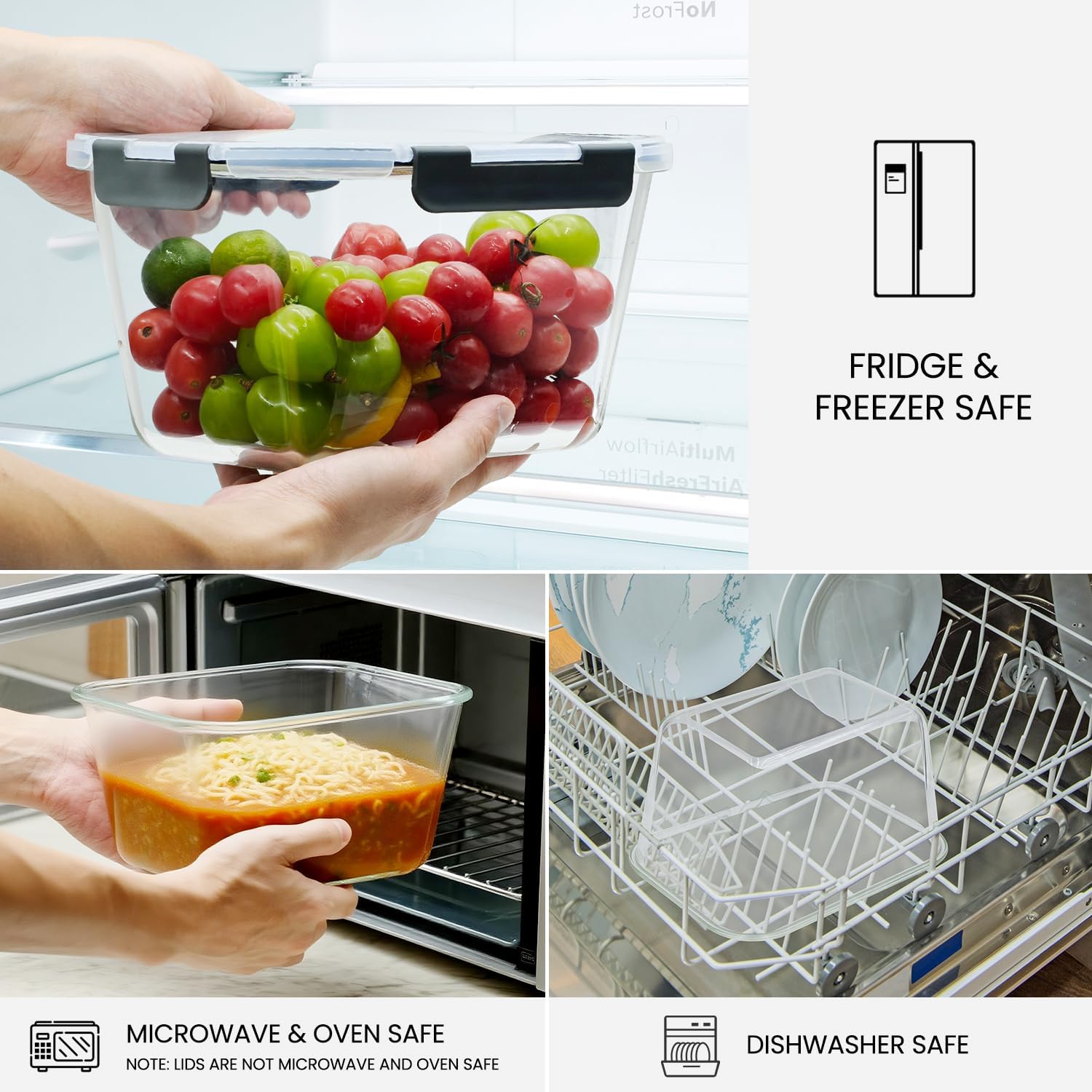 Large Glass Storage Container with Lid - Image 5