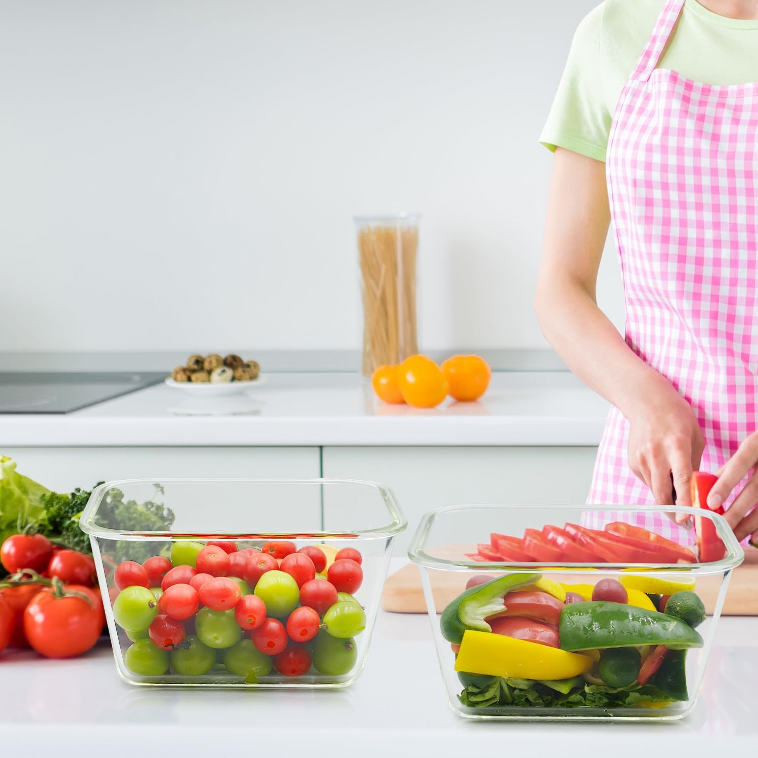 Large Glass Storage Container with Lid - Image 6