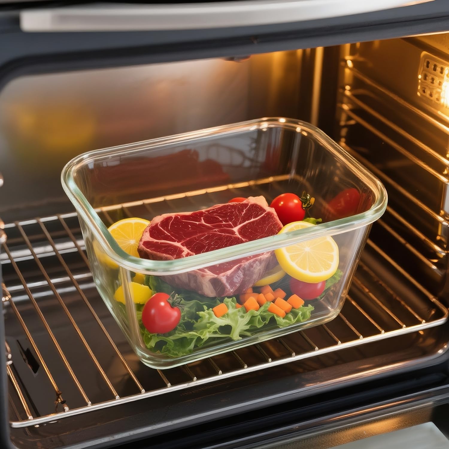 Large Glass Storage Container with Lid - Image 7