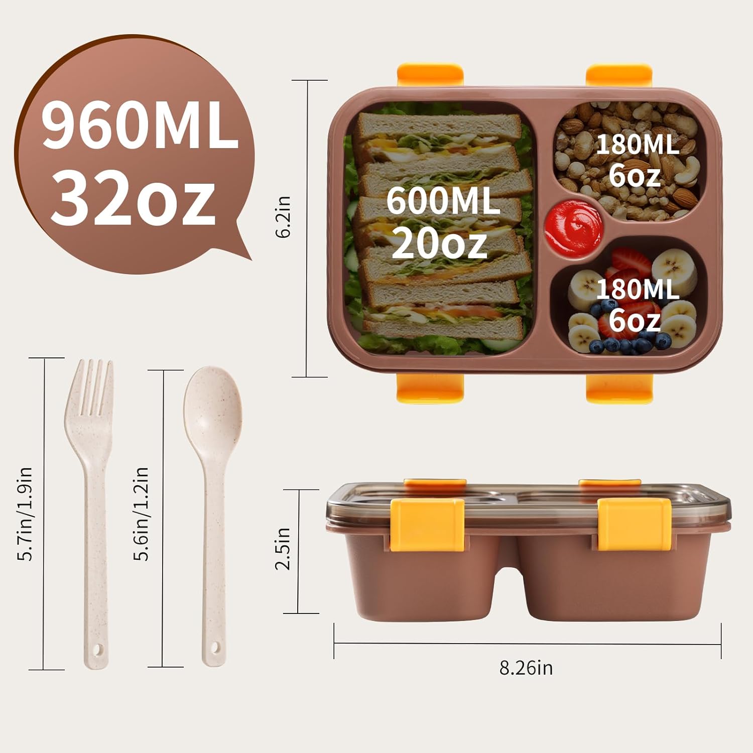 Leak-Proof Adult Bento Box Container Set - Image 3