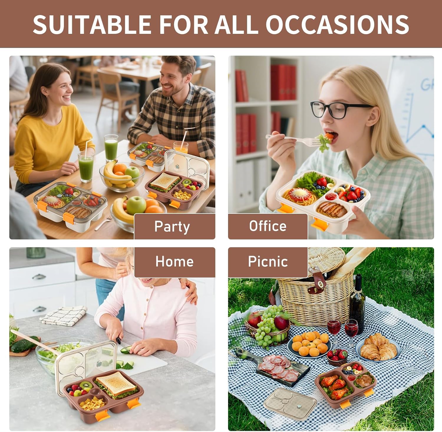 Leak-Proof Adult Bento Box Container Set - Image 6