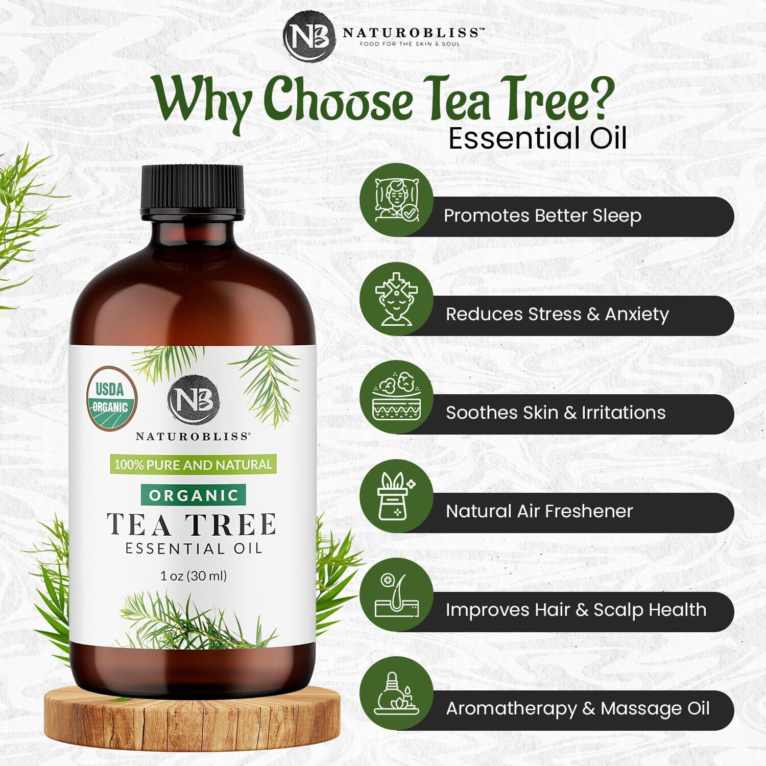 NaturoBliss Organic Tea Tree Essential Oil - Image 3