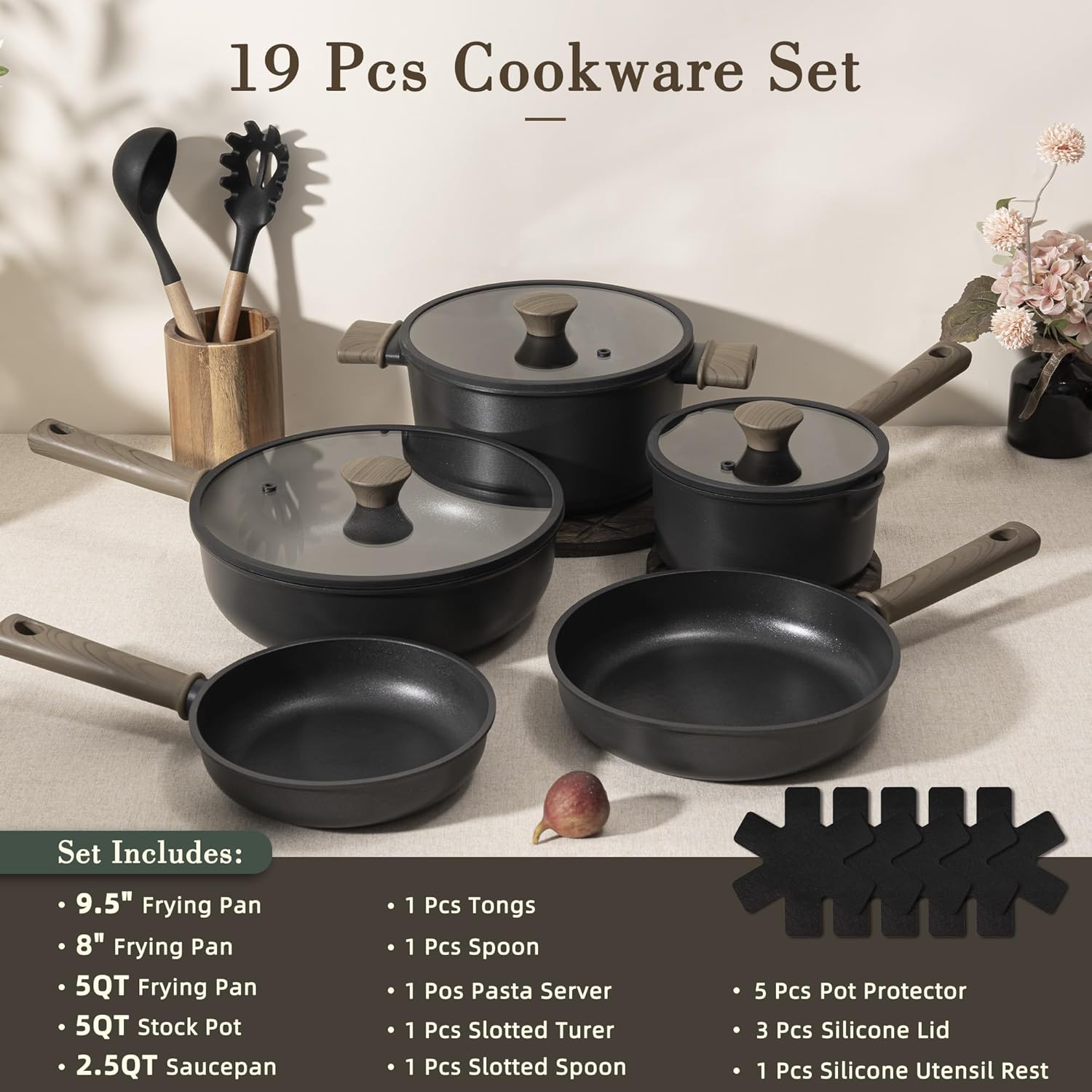 Astercook Non Stick Pots and Pans Set - Image 3