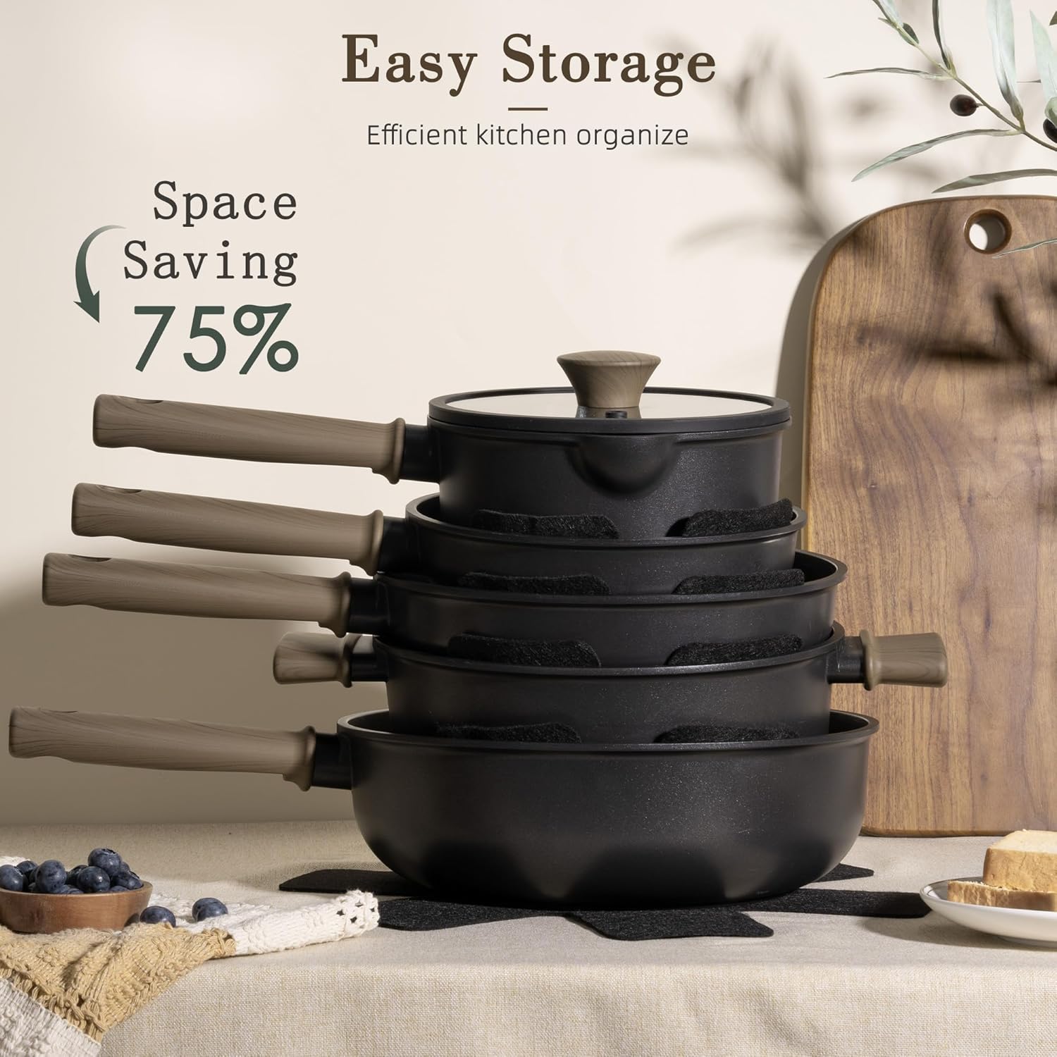 Astercook Non Stick Pots and Pans Set - Image 4