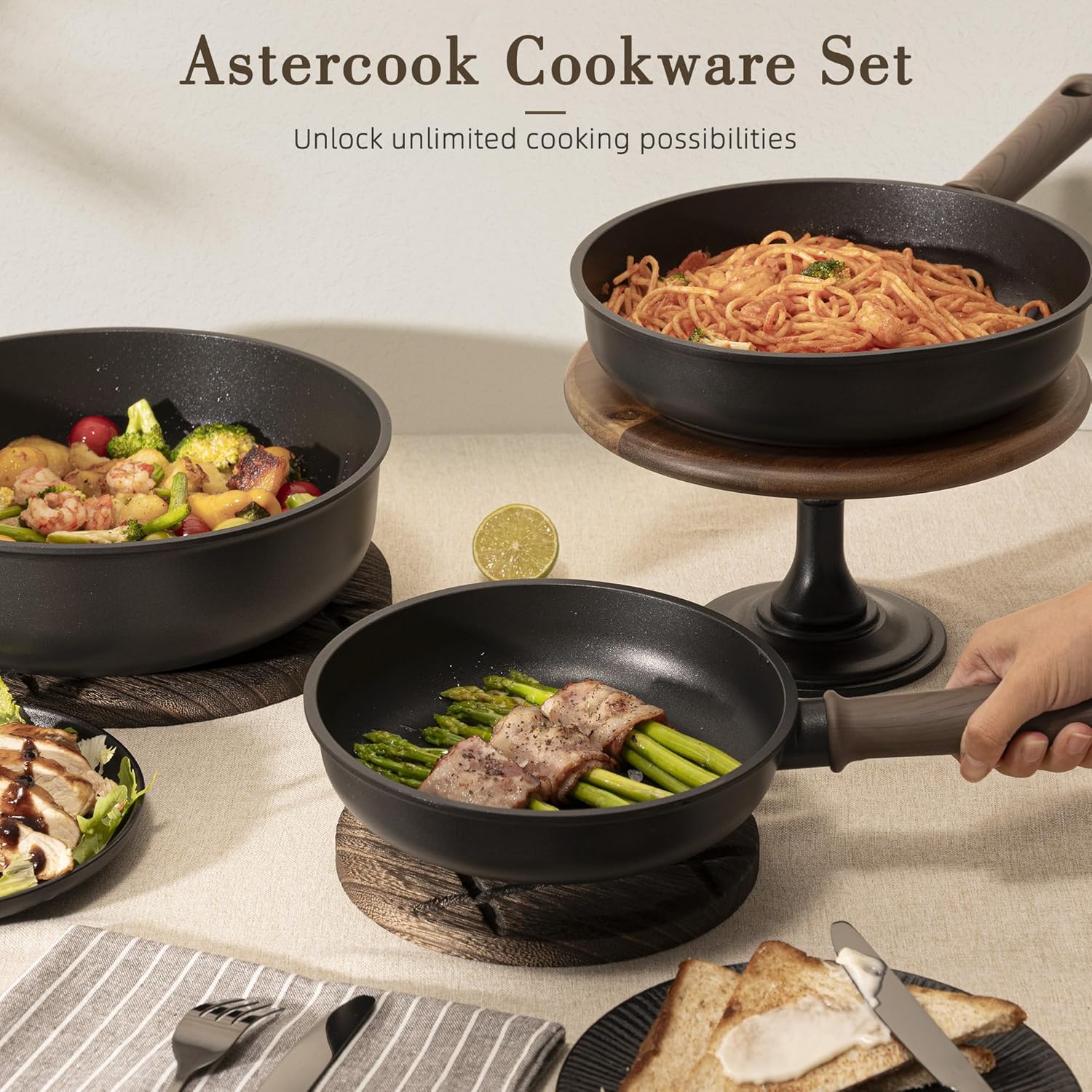 Astercook Non Stick Pots and Pans Set - Image 7