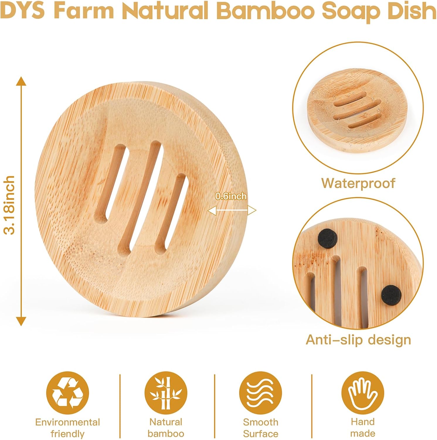 Bamboo Soap Dish Holders - Image 3