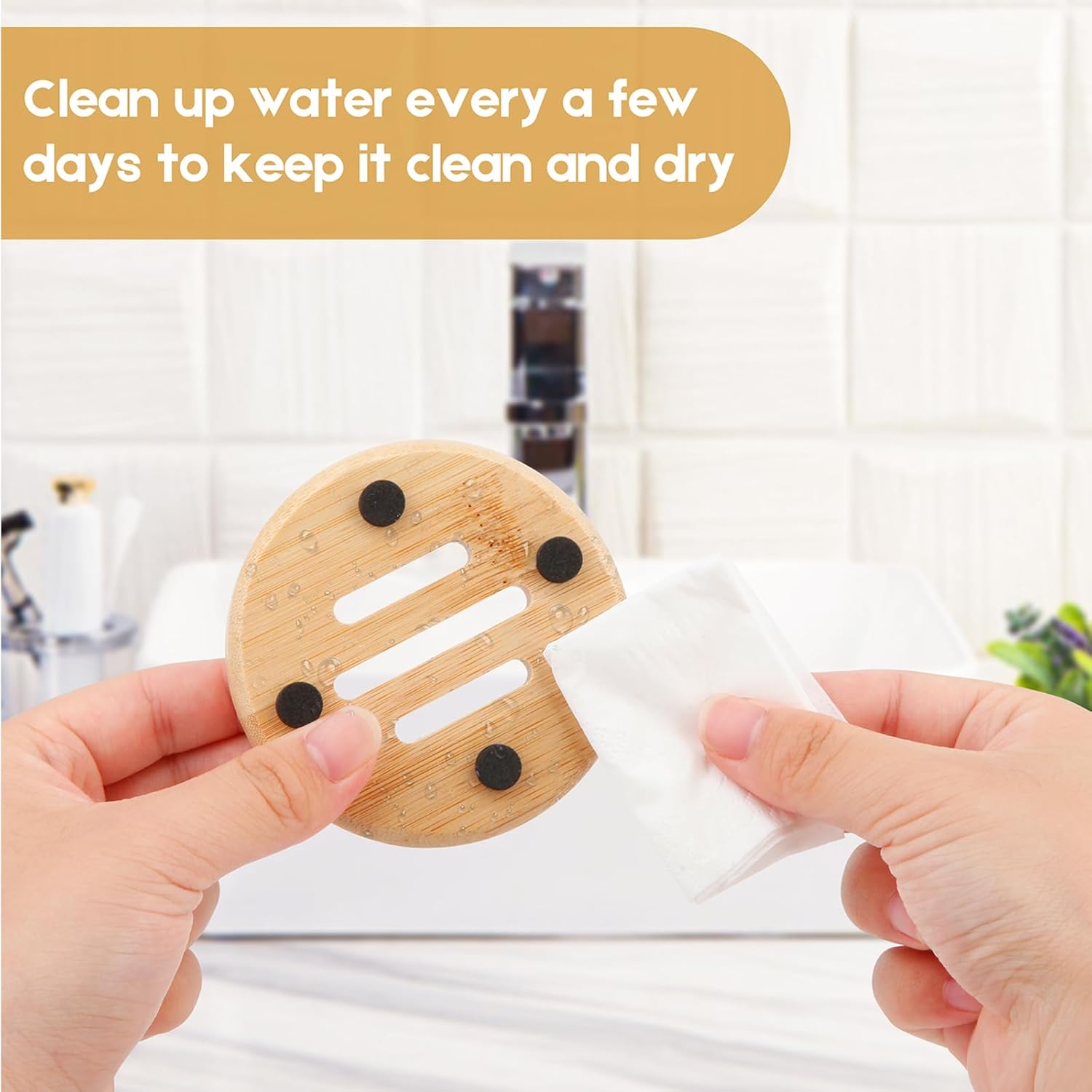 Bamboo Soap Dish Holders - Image 4