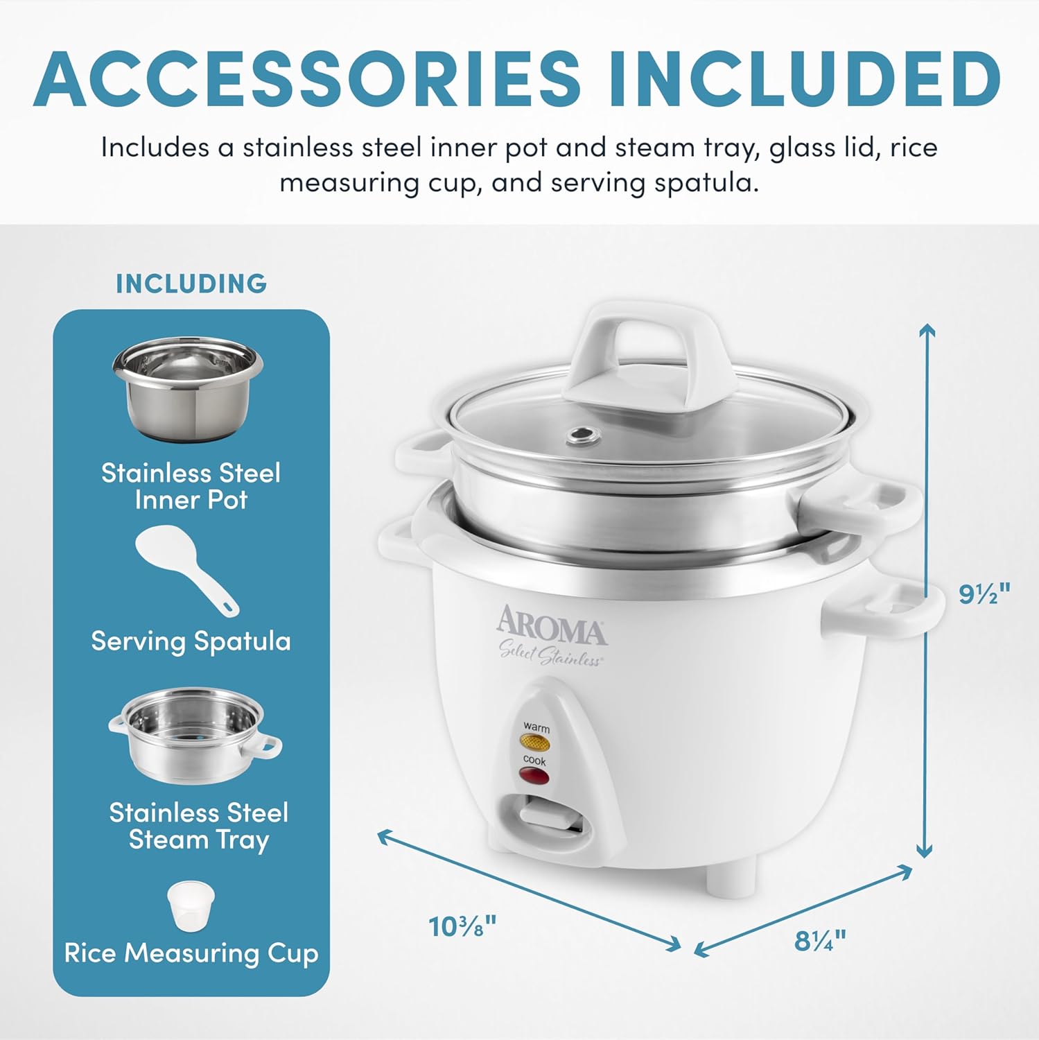 Aroma Housewares Rice Cooker & Food Steamer - Image 5