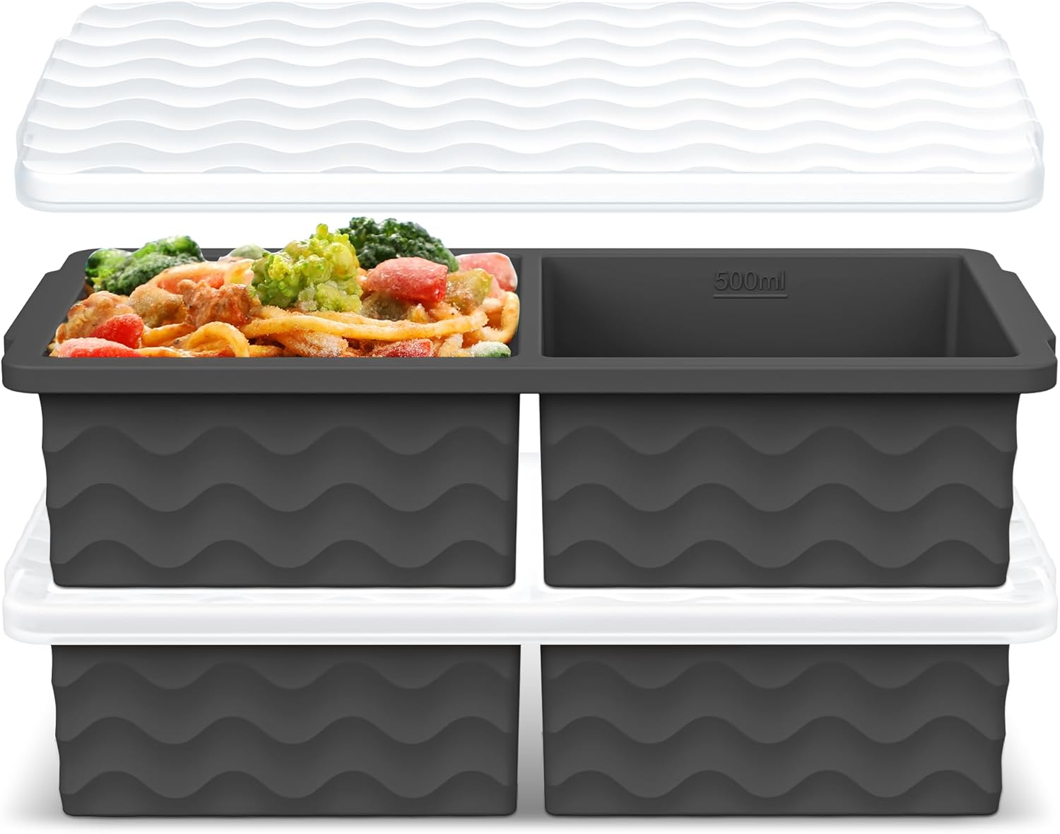 Aopigavi 2-Cup Freezer Tray with Lid - Image 2