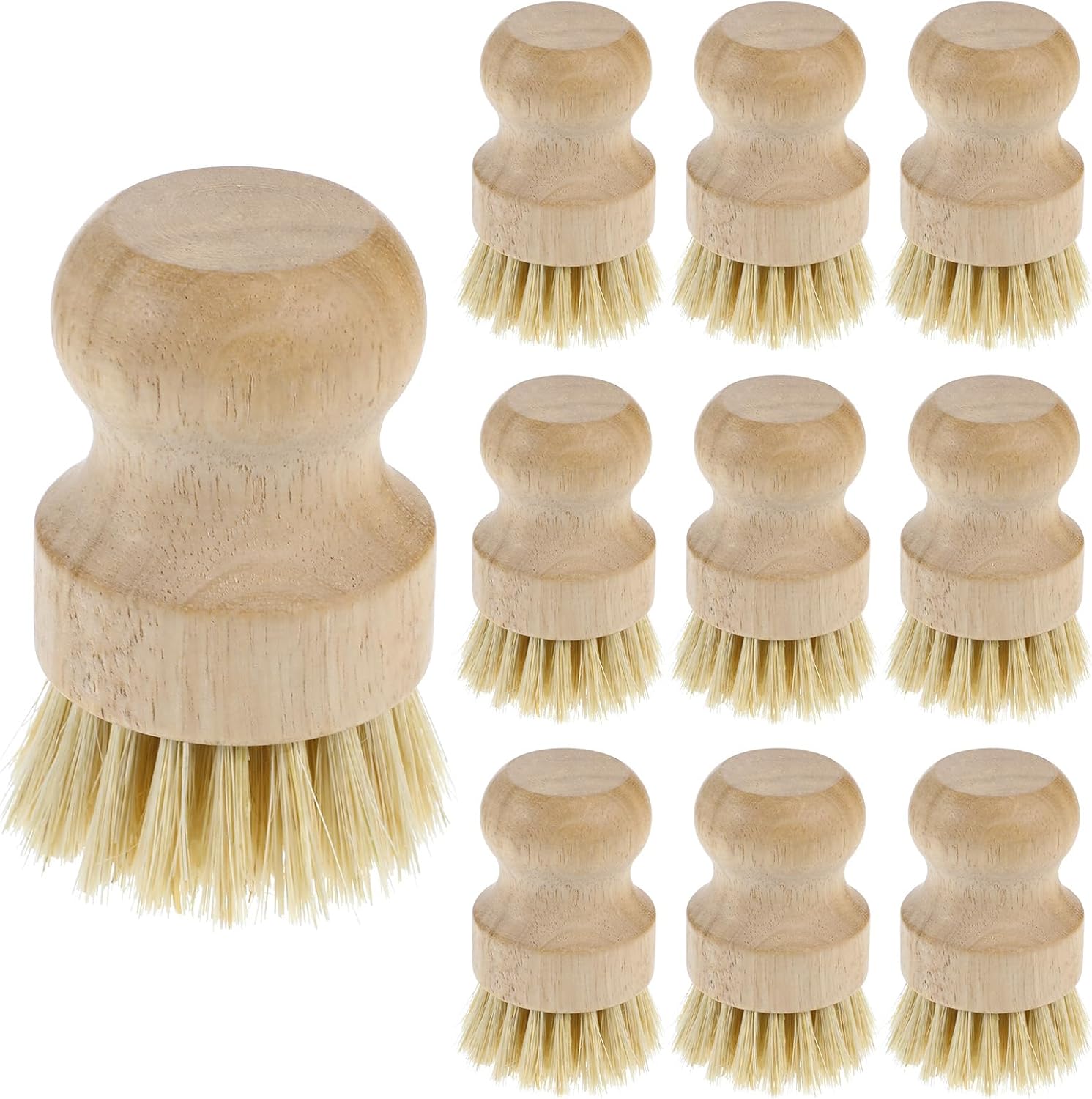 Bamboo Dish Brush Set for Kitchen Cleaning - Image 2