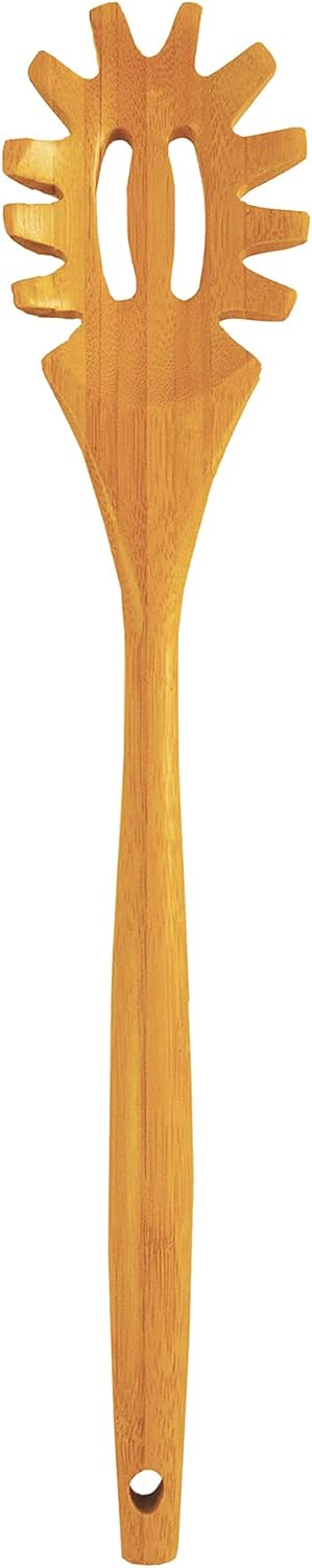 Bamboo Spaghetti Spoon With Teeth - Image 2