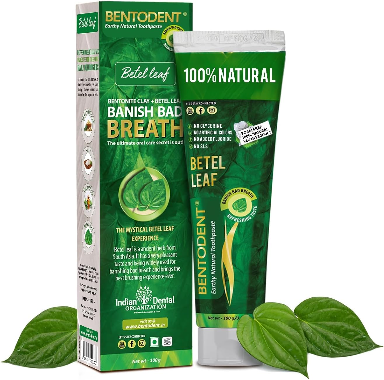 Bentodent Natural Toothpaste With Calcium Bentonite Clay - Image 2