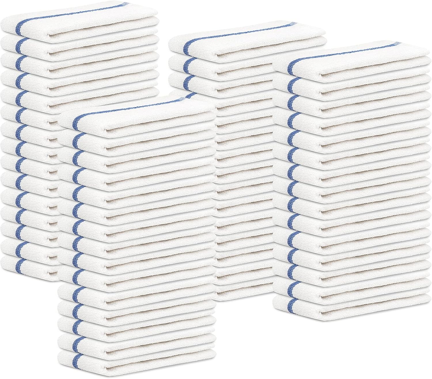 Blue Stripe Bar Mops Kitchen Towels - Image 2