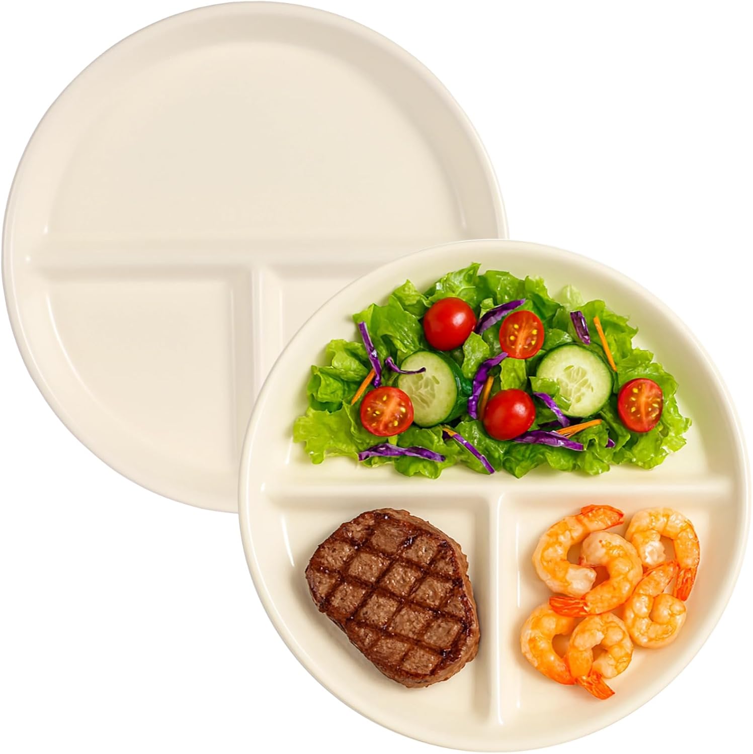 Ceramic Portion Control Plate for Balanced Meals - Image 2
