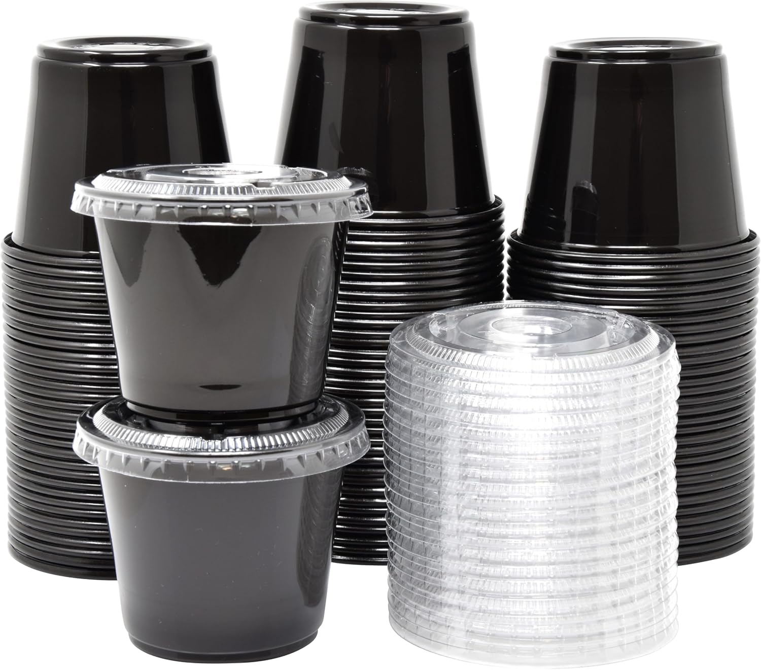 Galashield Black Jello Shot Cups with Lids - Image 2