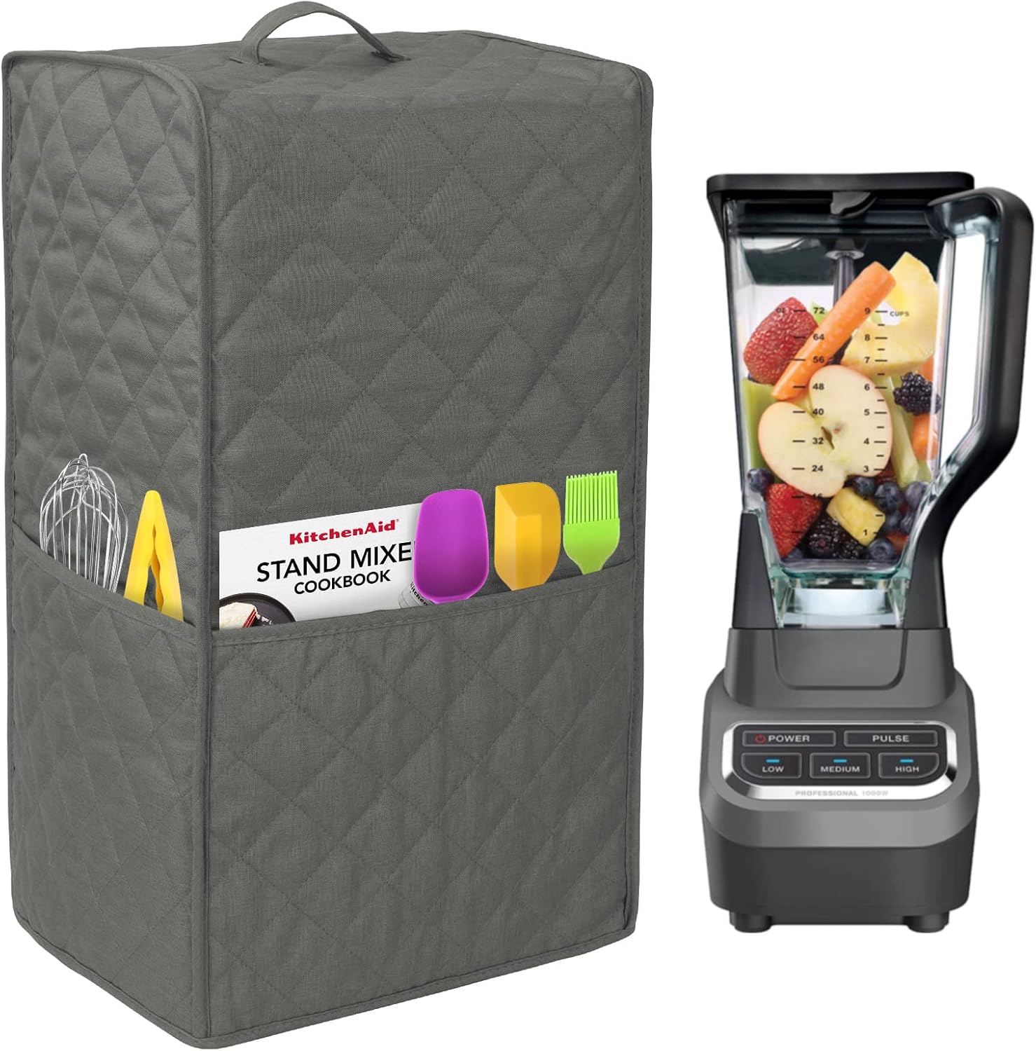 Grey Ninja Foodi Blender Dust Cover with Accessory Pocket - Image 2