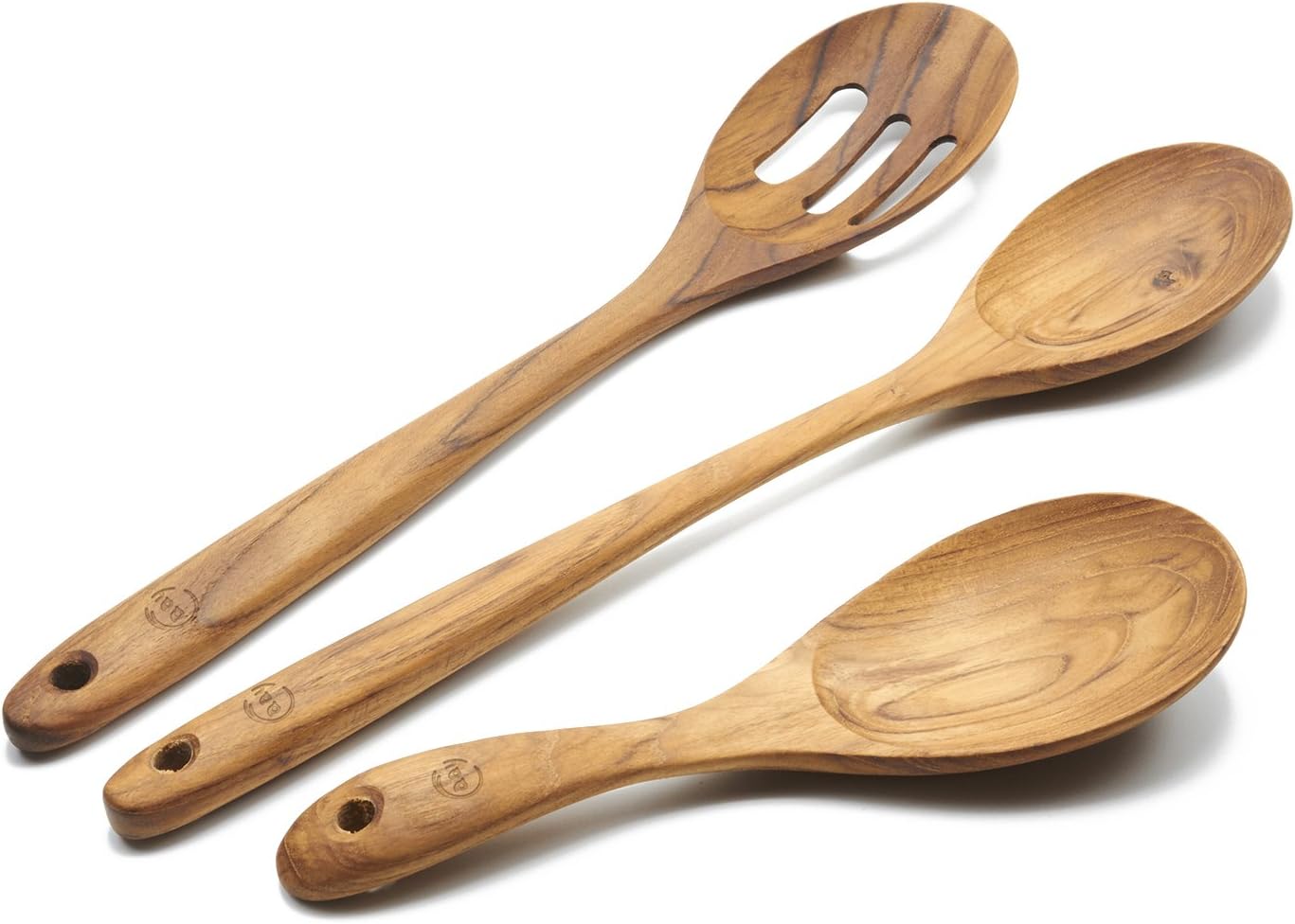 Handcrafted Golden Teak Wooden Spoons Set - Image 2