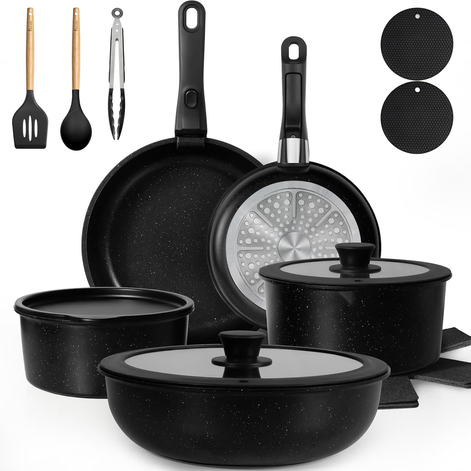 KIKCOIN Non Stick Cookware Set - Image 2