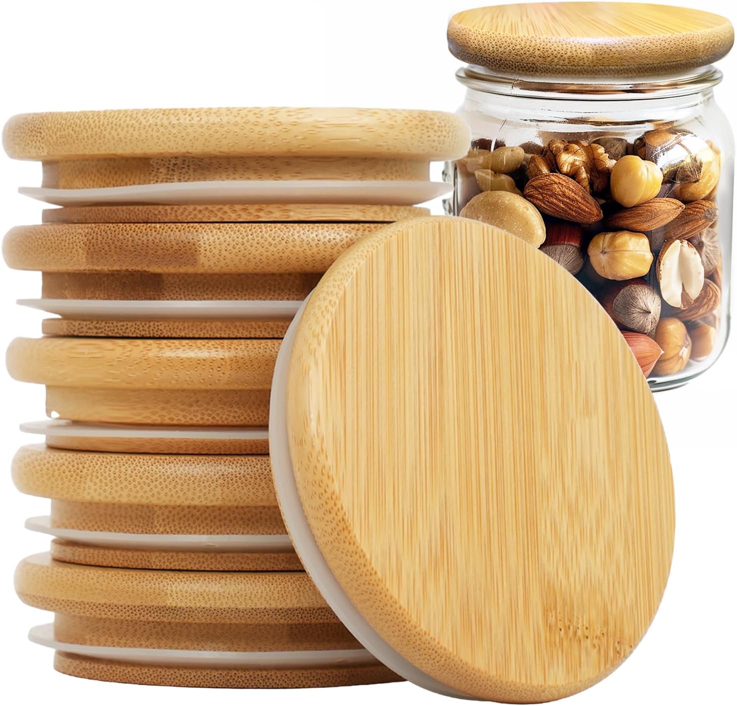Mason Jar Bamboo Lids - Image 2