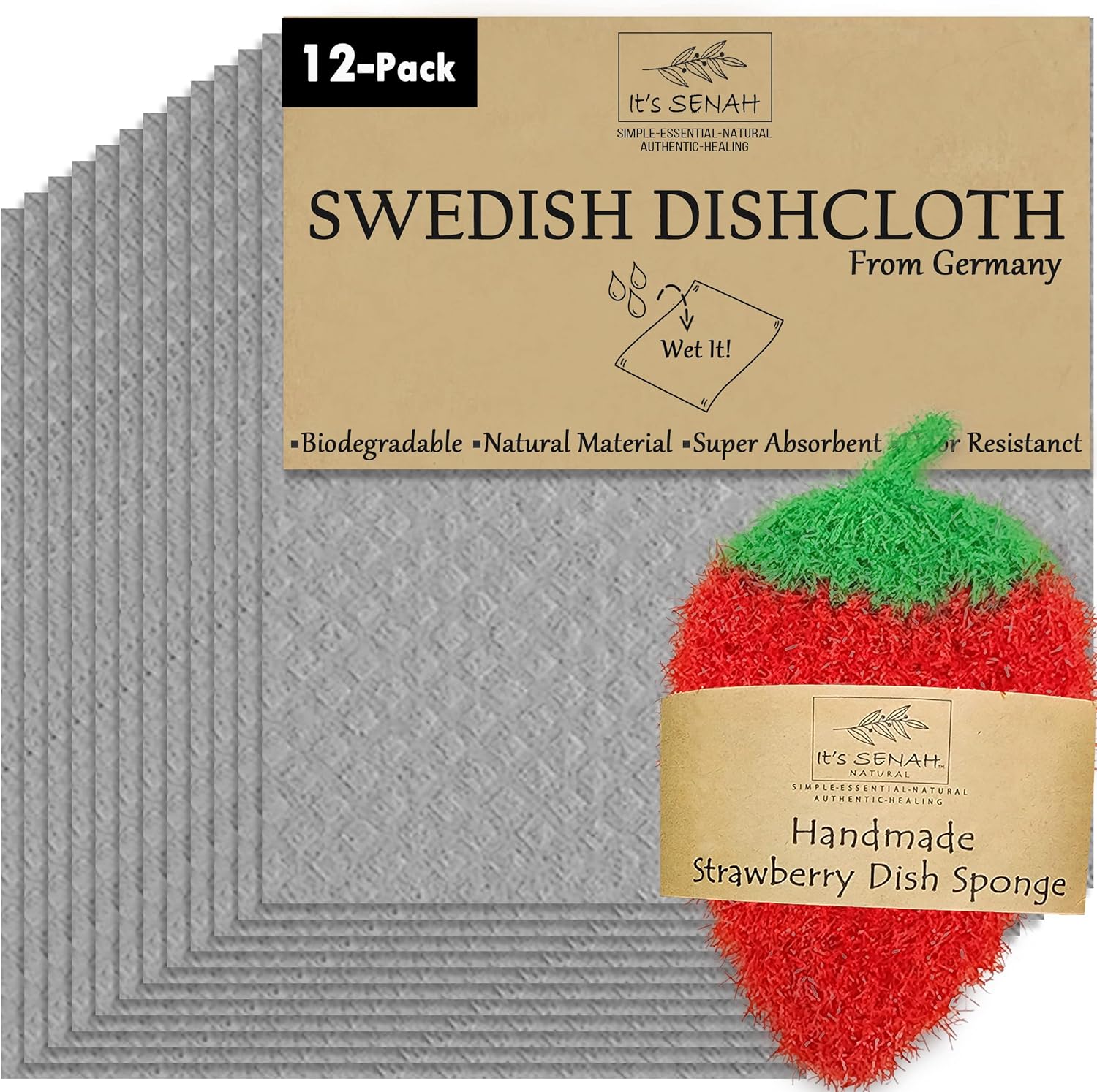 Natural Biodegradable Swedish Dishcloths - Image 2