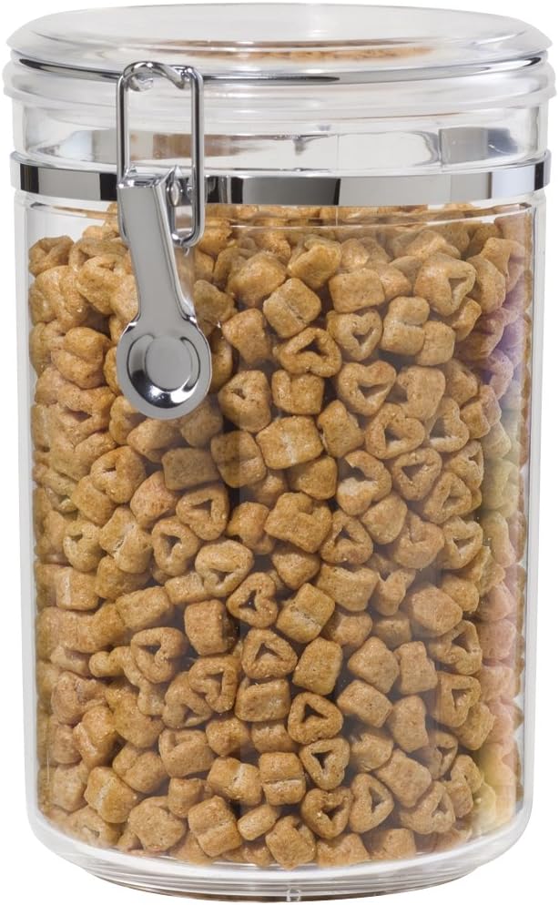 Oggi Medium-Sized Clear Canister with Clamp Lid - Image 2
