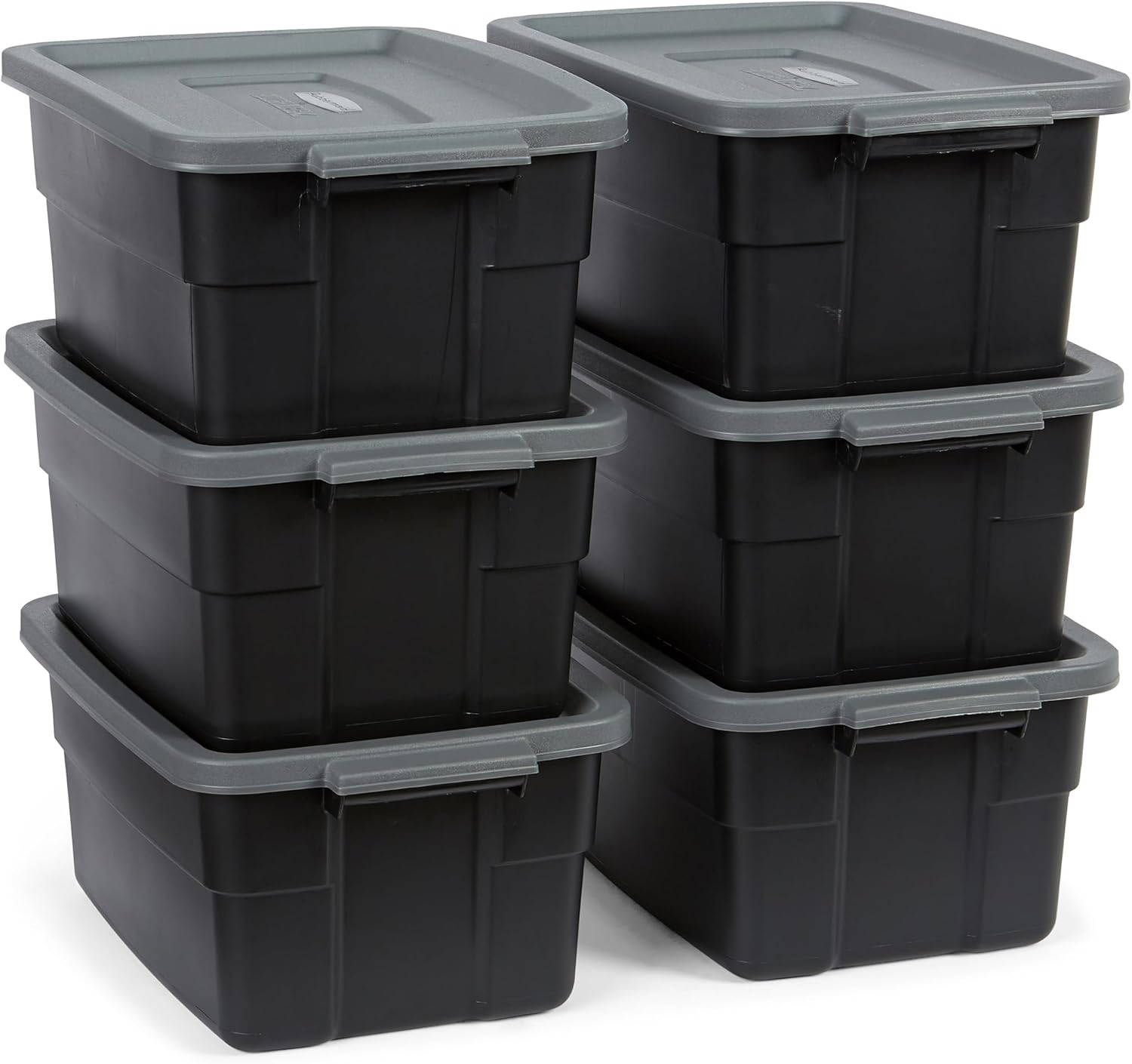 Rubbermaid 6-Pack Heavy Duty 3 GAL Storage Totes with Snap Lids and Handles - Image 2