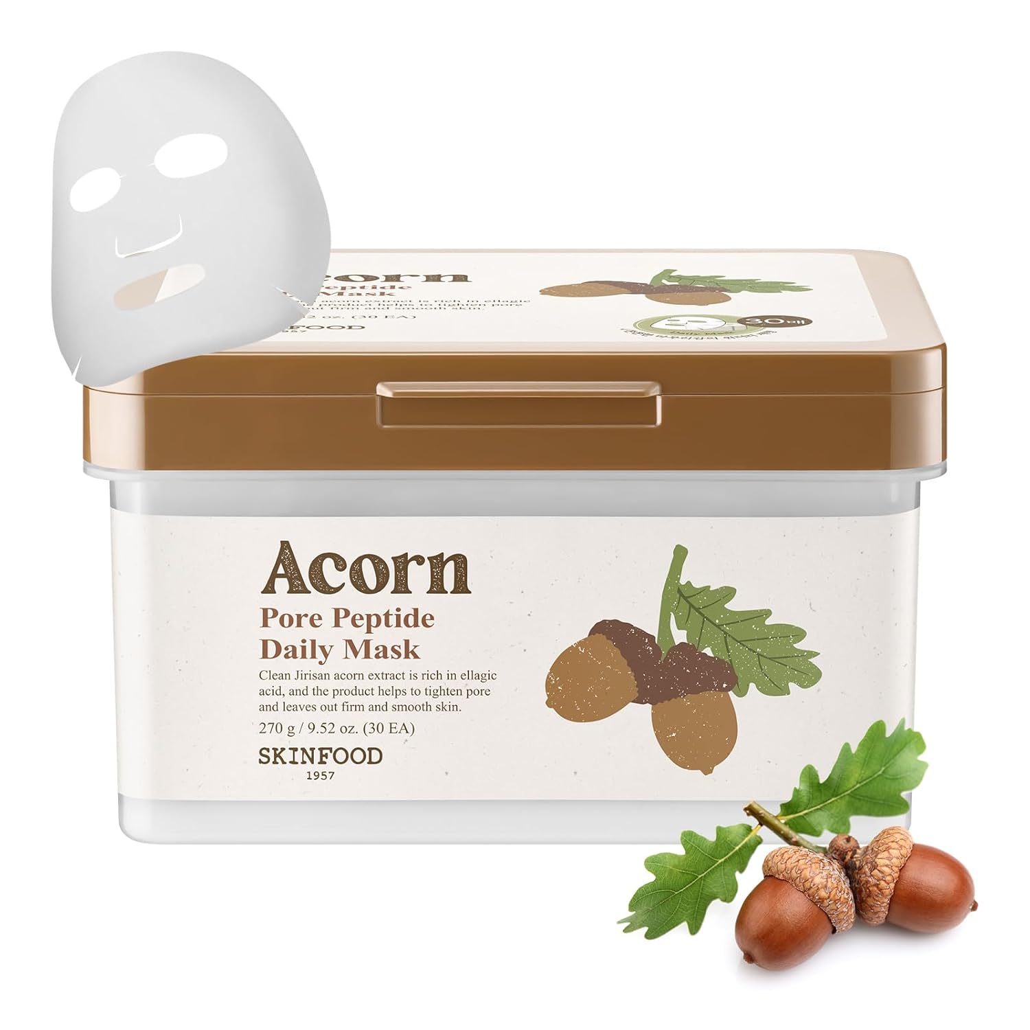 SKINFOOD Acorn Pore Peptide Daily Sheet Mask - Image 2