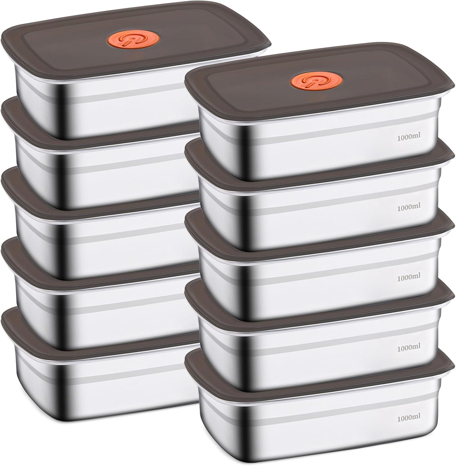 Stainless Steel Food Storage Containers with Leak-Proof Lids - Image 2