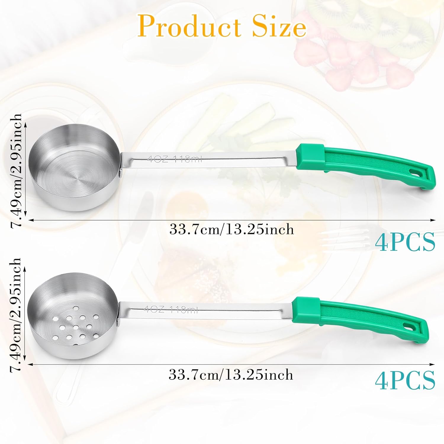 Stainless Steel Portion Control Serving Spoon Set - Image 4
