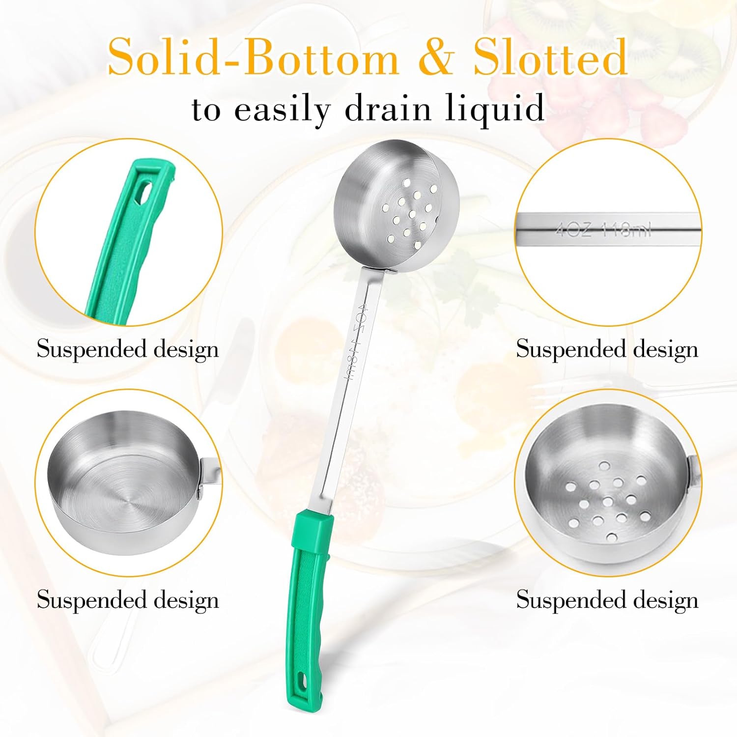 Stainless Steel Portion Control Serving Spoon Set - Image 5