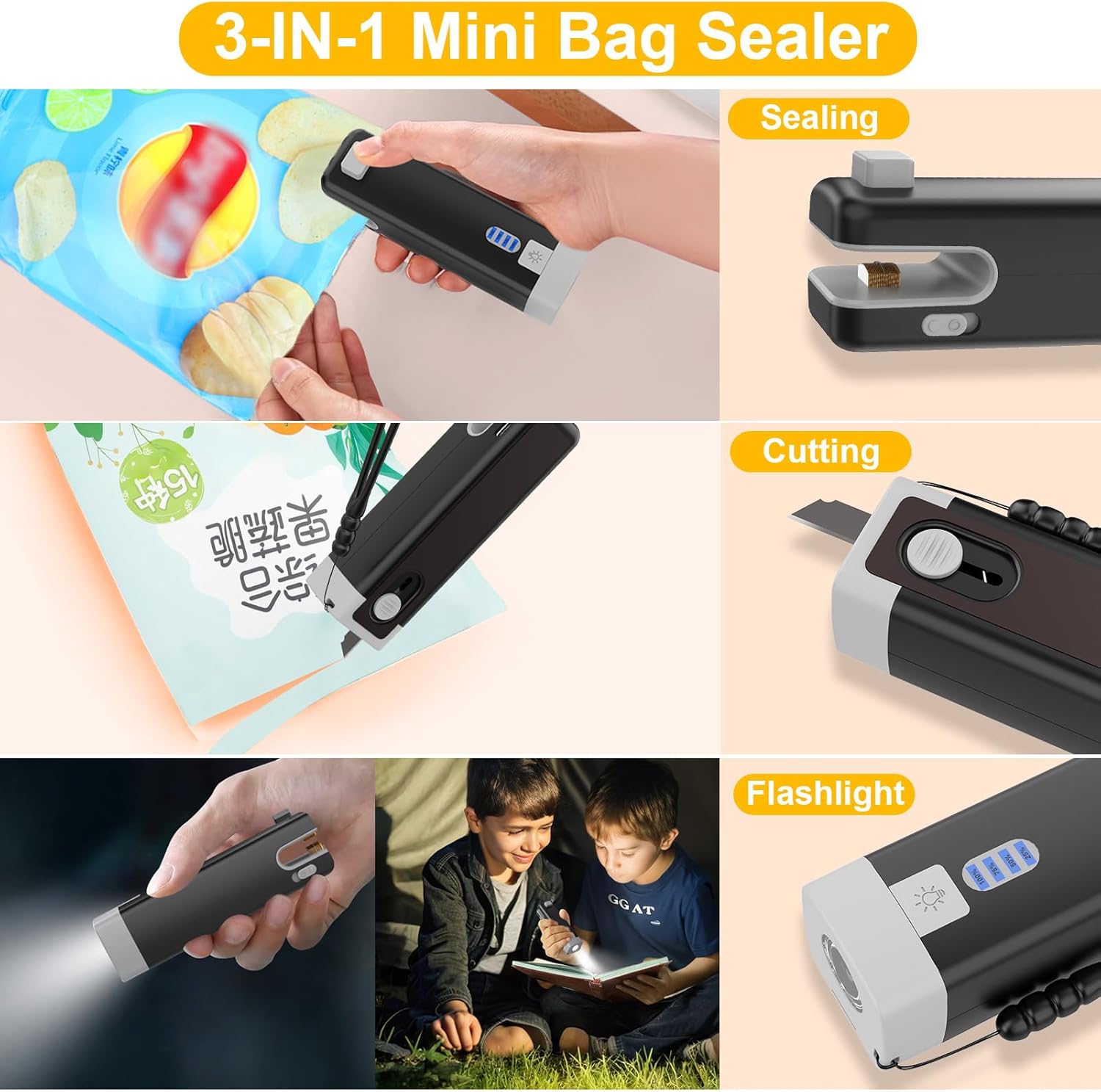 Mini Bag Sealer Heat Seal with Cutter - Image 3