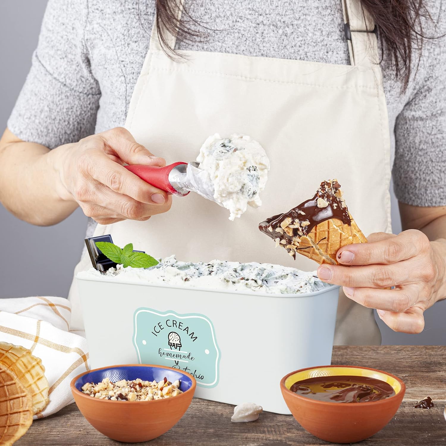 Reusable Ice Cream Containers for Homemade Sorbet, Frozen Yogurt, and Gelato Storage - Image 8