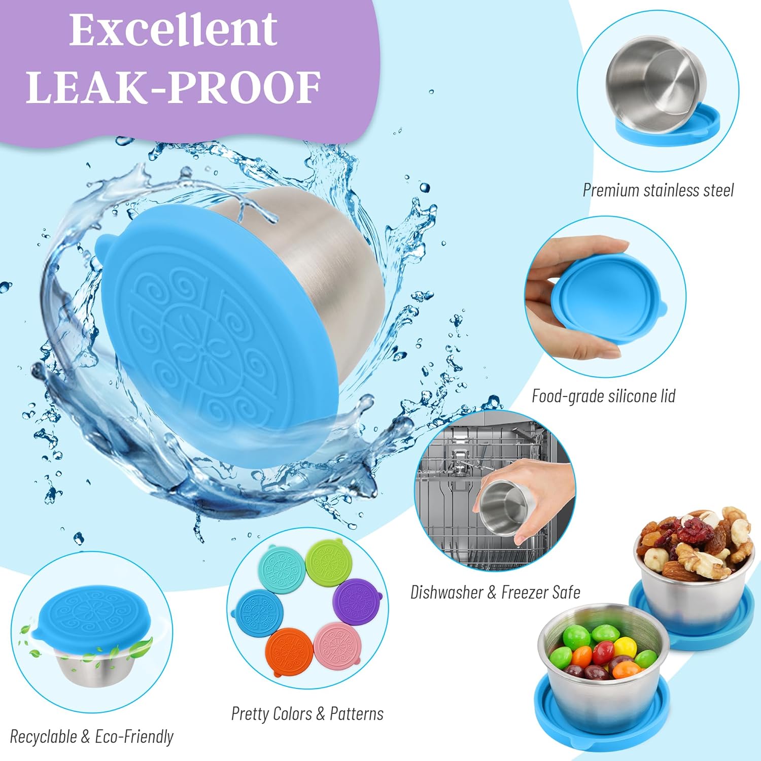 Leakproof Stainless Steel Salad Dressing Container - Image 6