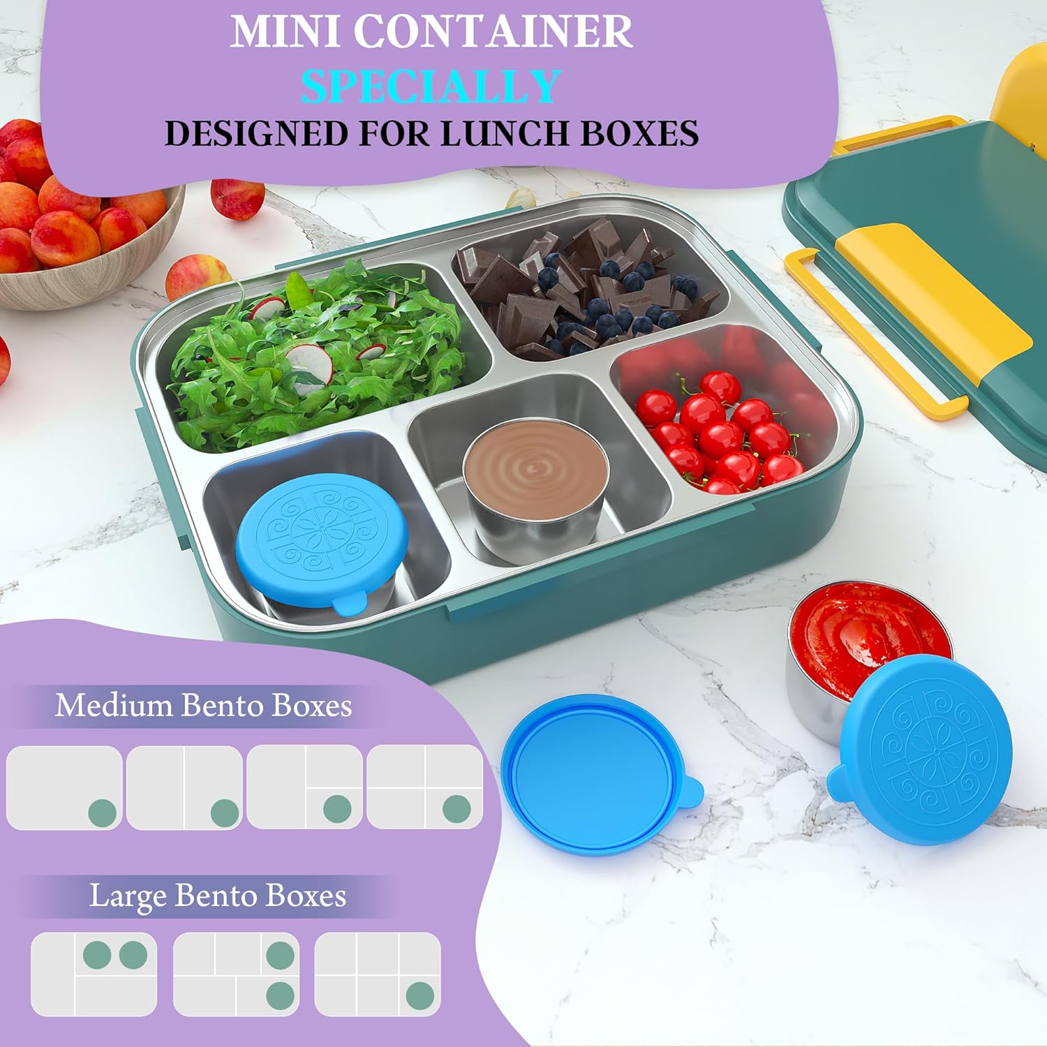 Leakproof Stainless Steel Salad Dressing Container - Image 8