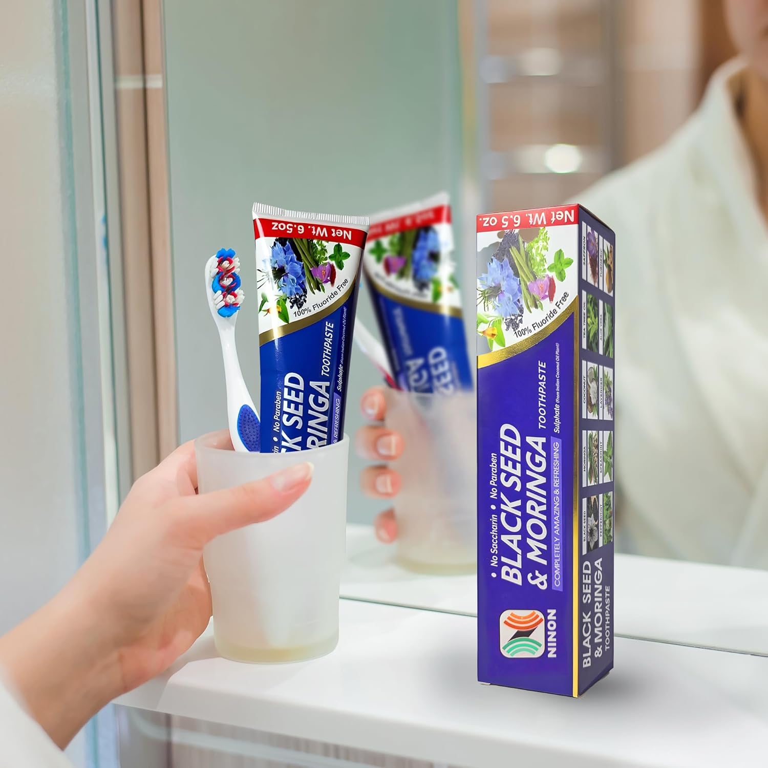 Natural Black Seed & Moringa Toothpaste for Deep Cleansing - Image 8