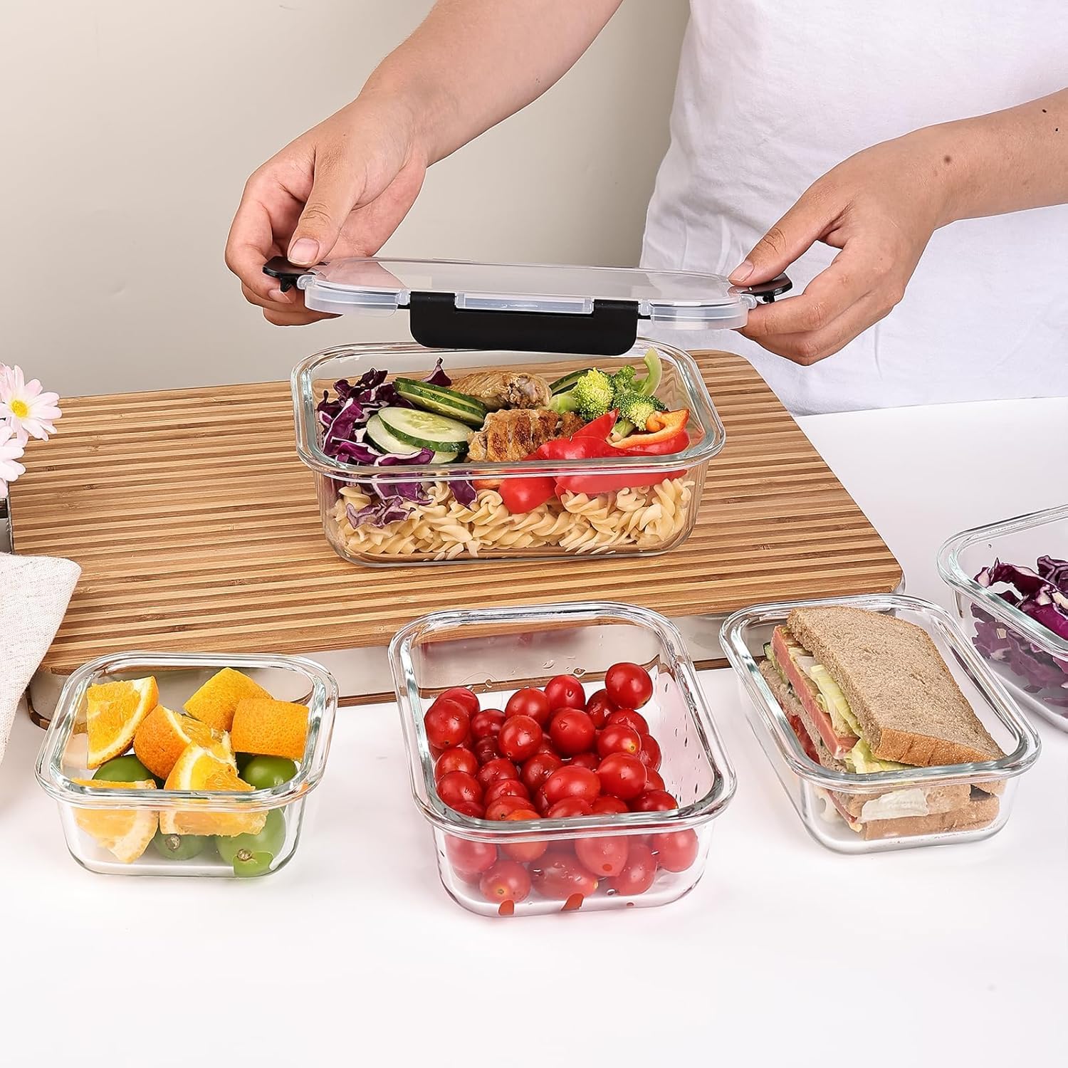 Liuruiyu Glass Food Storage Containers with Lids - Image 4