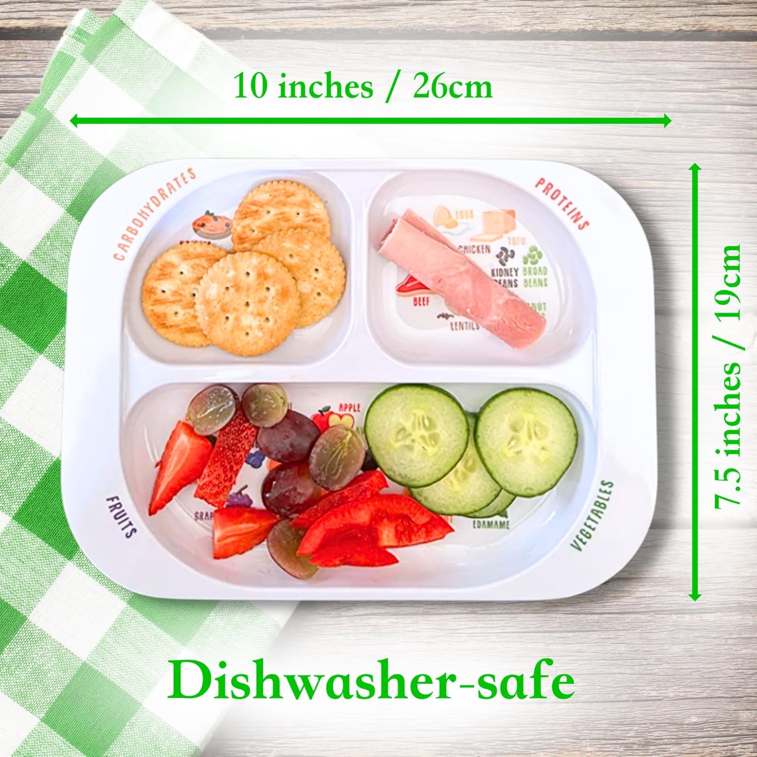 J&M Divided Portion Plate for Kids & Fussy Eaters - Image 3