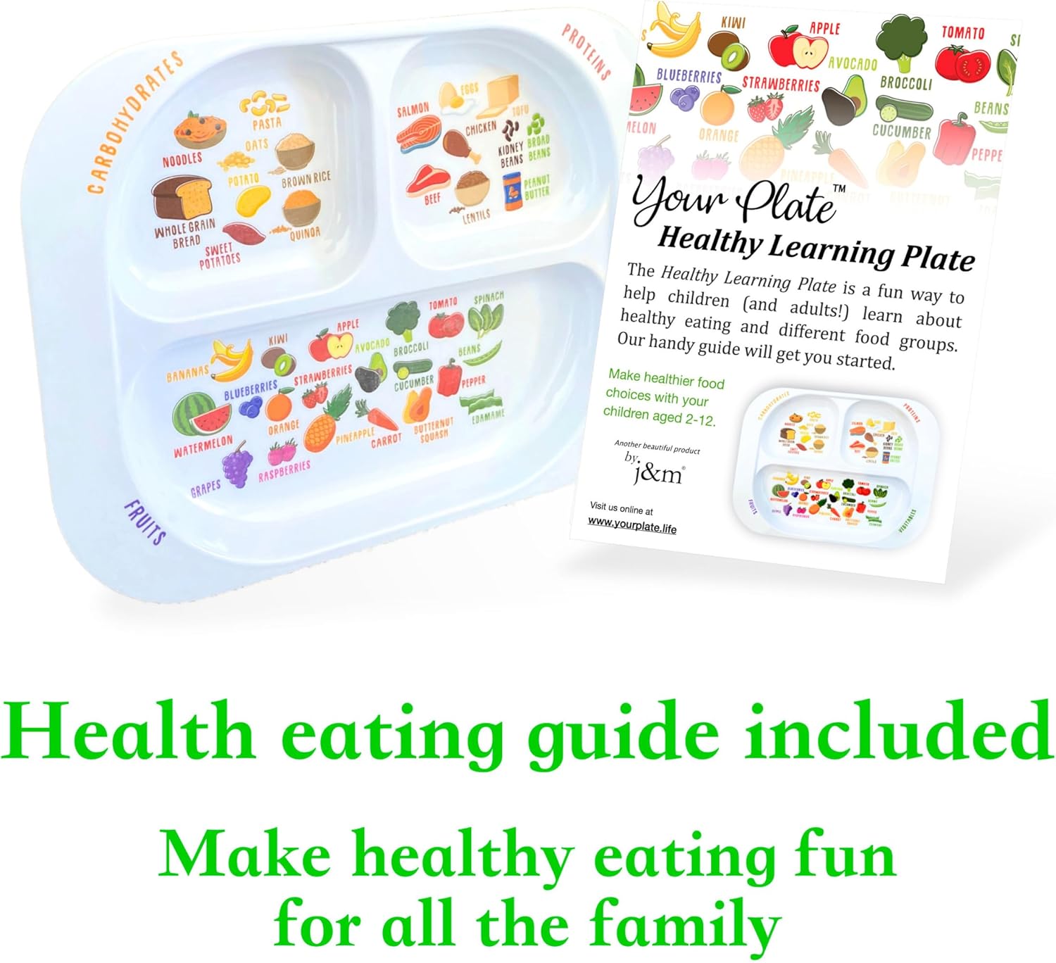 J&M Divided Portion Plate for Kids & Fussy Eaters - Image 7