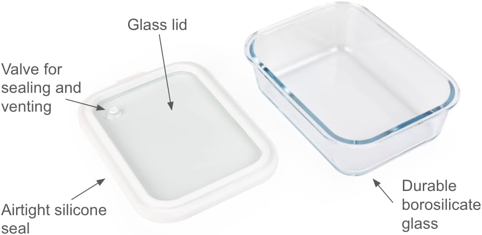 Sio Glass Storage Containers with Glass Lids - Image 6