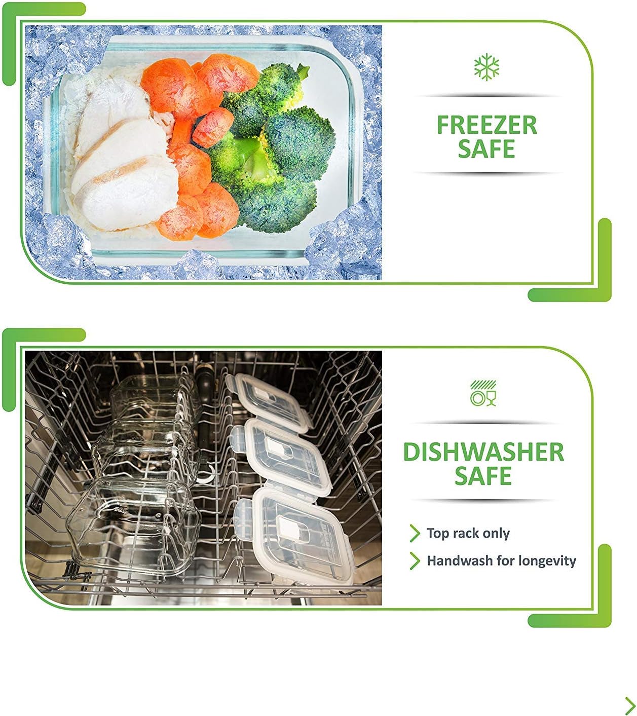 PrepNaturals 5 Pack Glass Meal Prep Containers - Image 5