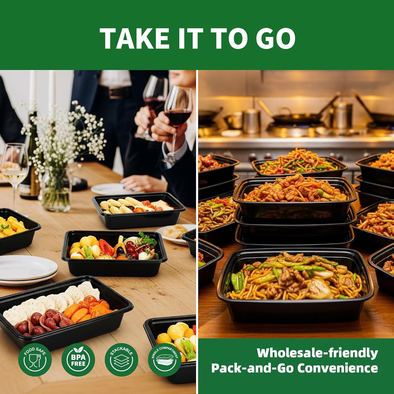 Disposable Meal Prep Containers with Leakproof Lids - Image 6