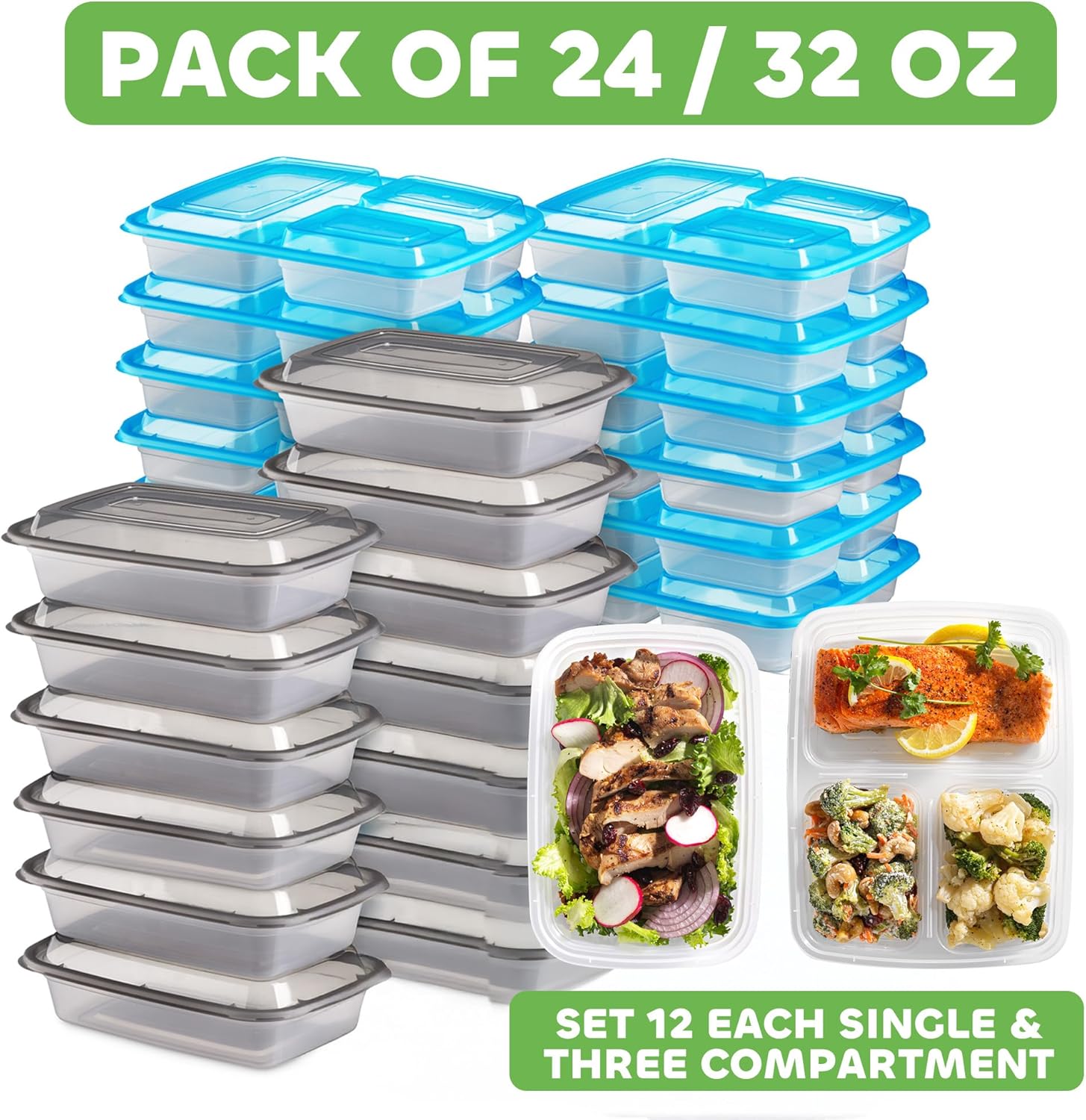 24 Pack Food Storage Containers With Lids - Image 4