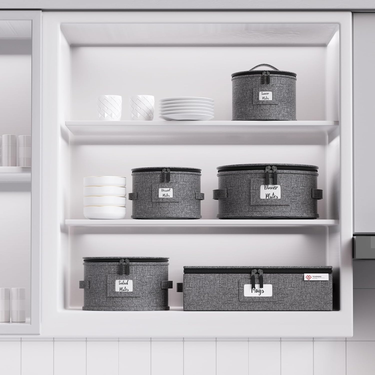 China Storage Containers Hard Shell Box for Moving Dishes, Plate, Wine and Glasses, Dinnerware, Mugs, Saucers Quilted Organizer Dividers for Packing Fine China - Image 7