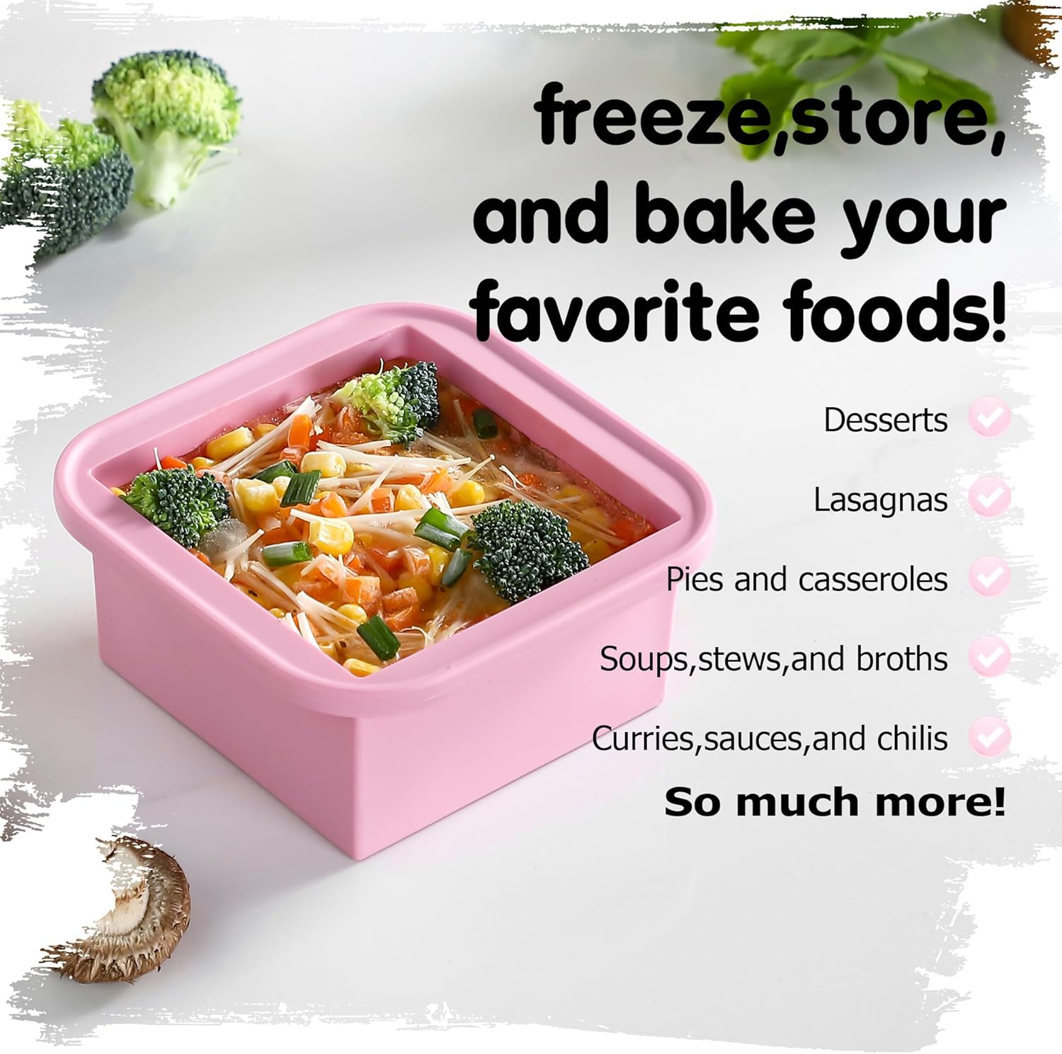 2-Cup Silicone Meal Prep Container Molds with Lids - Image 7