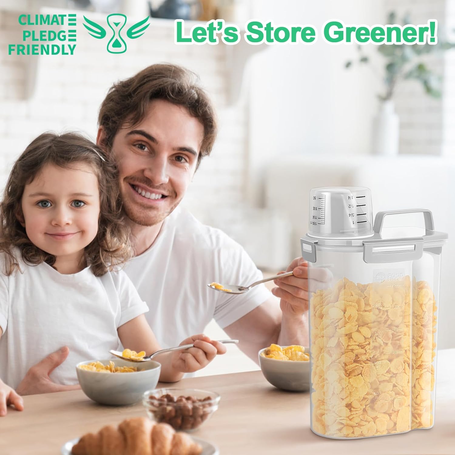 Pet Food Container with Easy Pour Spout & Cup - Image 4