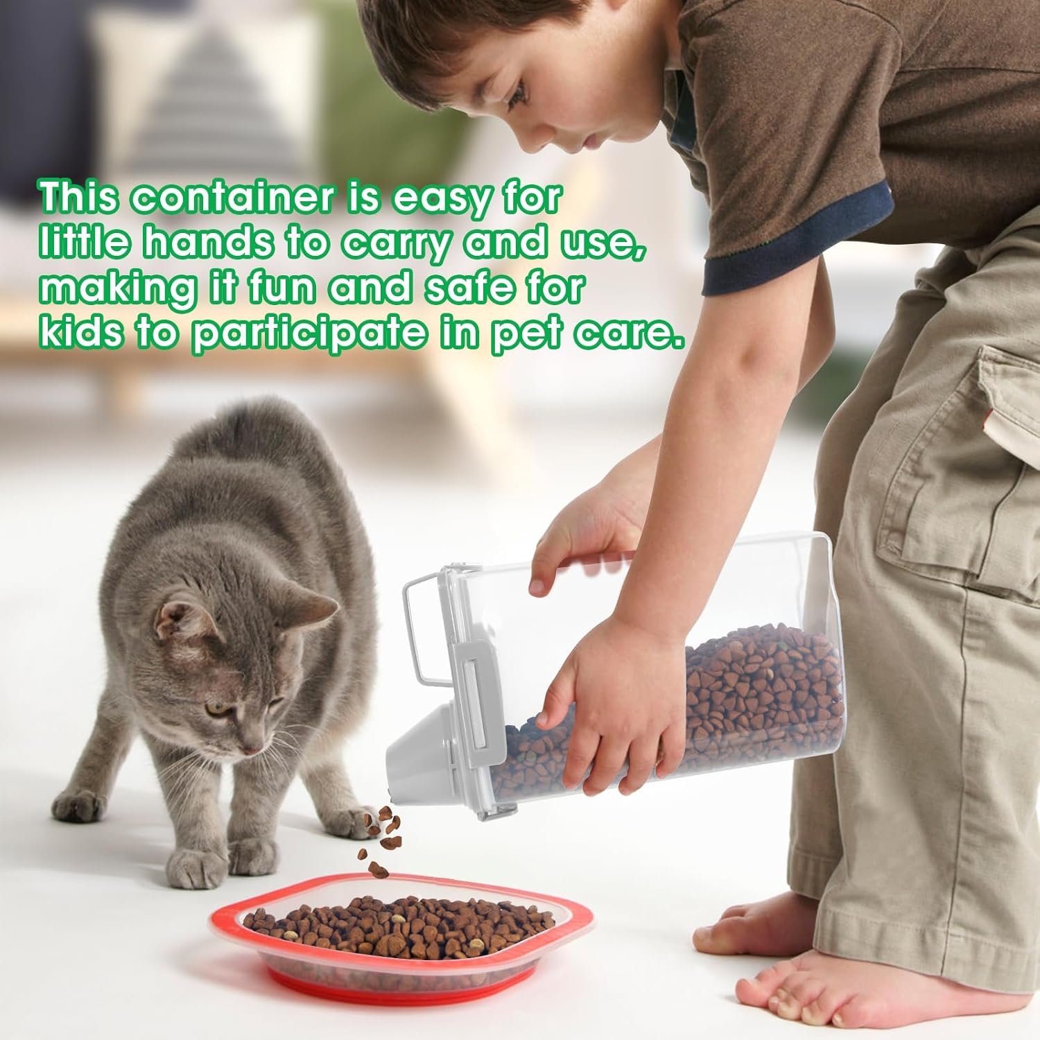 Pet Food Container with Easy Pour Spout & Cup - Image 6