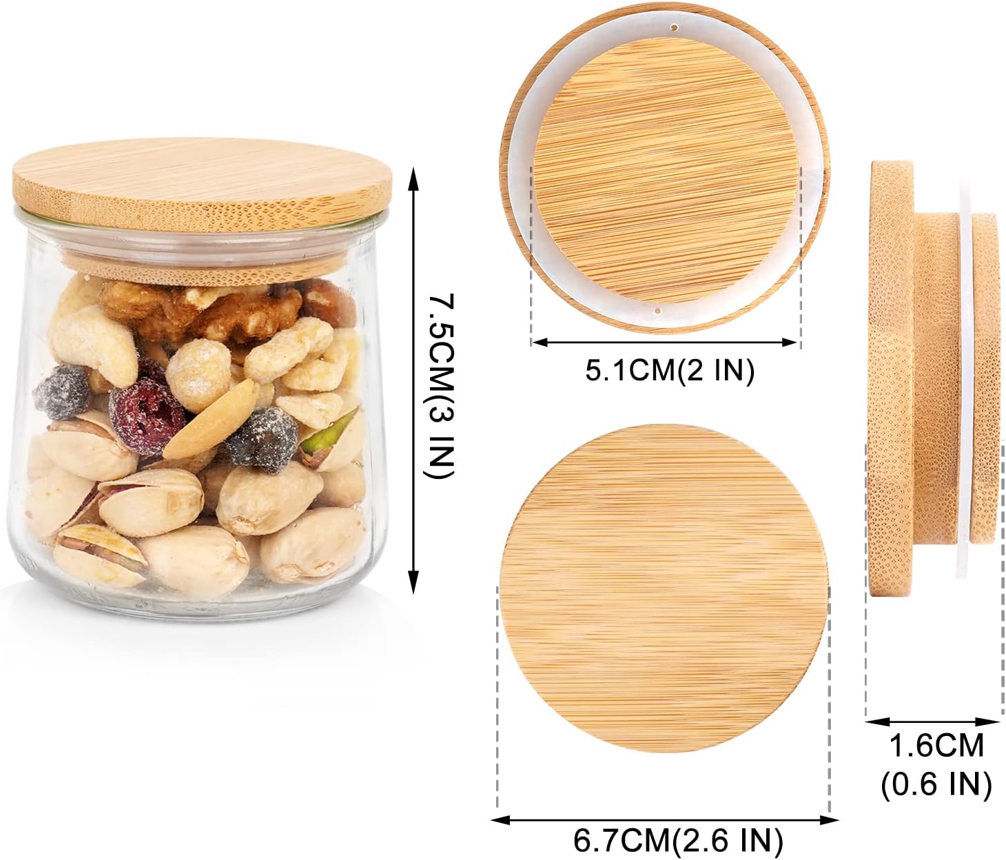 Oui Yogurt Jar Lids with Silicone Sealing Rings 4 Pack - Image 3