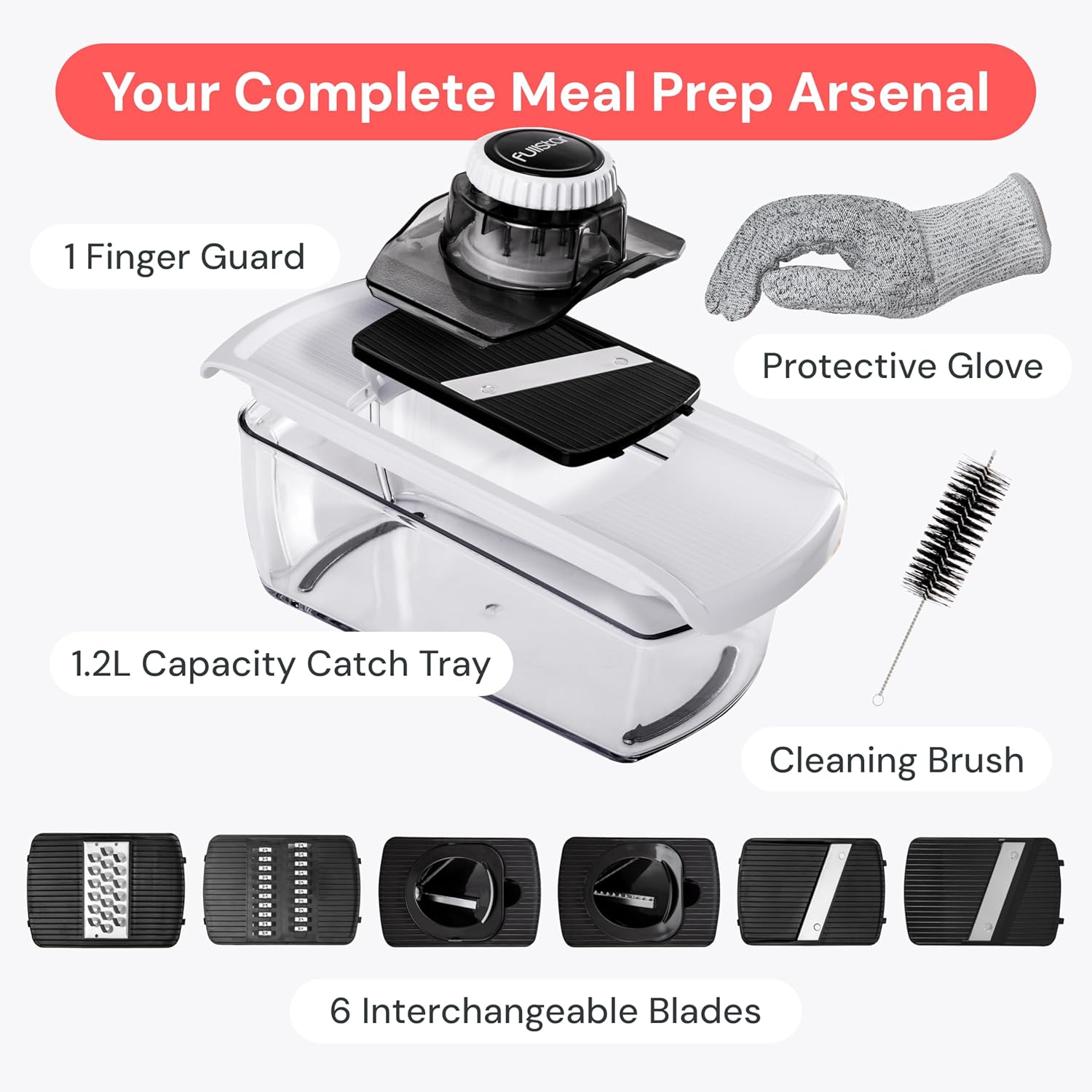 Fullstar 6-in-1 Mandoline Slicer and Grater Set - Image 10