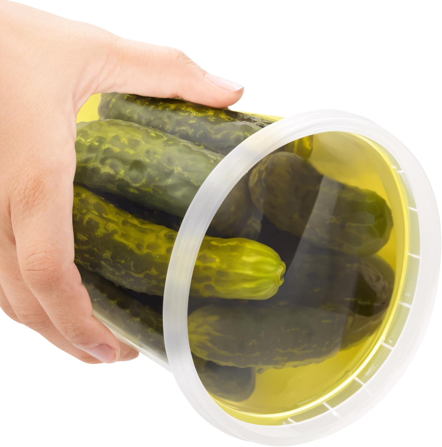 TashiBox 24 Sets 32 oz Plastic Deli Containers with Lids - Image 3